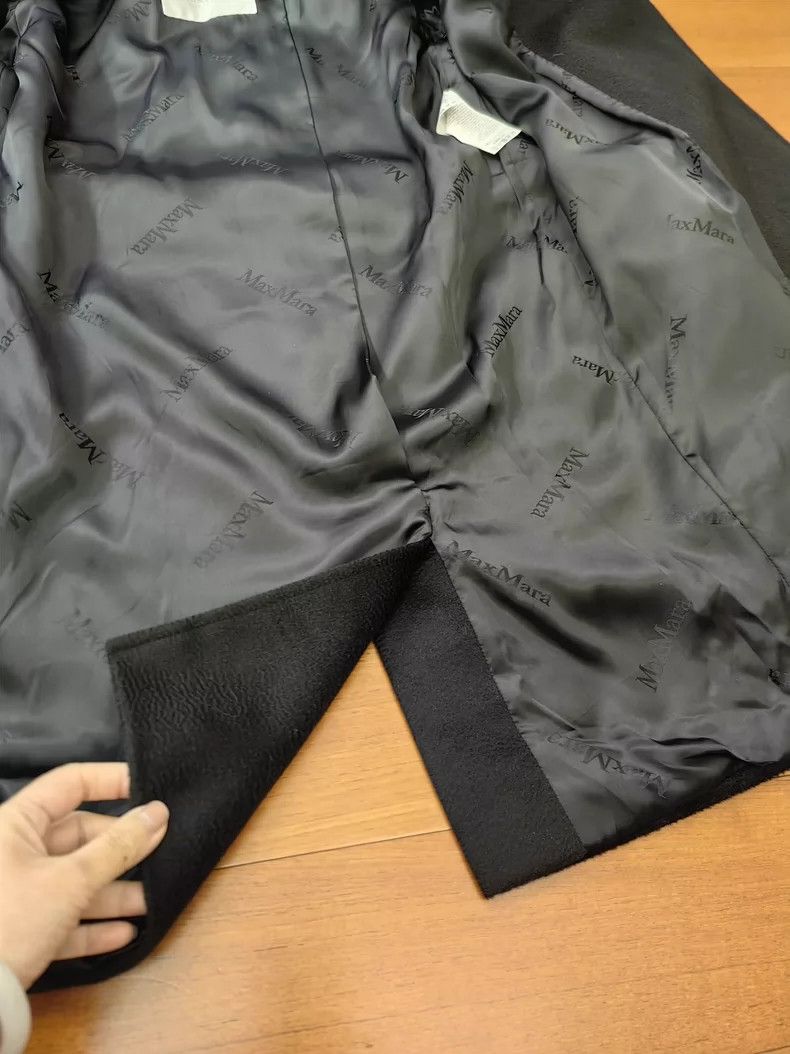 Max Mara Max Mara Black hooded bathrobe overcoat Size L / US 10 / IT 46 - 8 Thumbnail