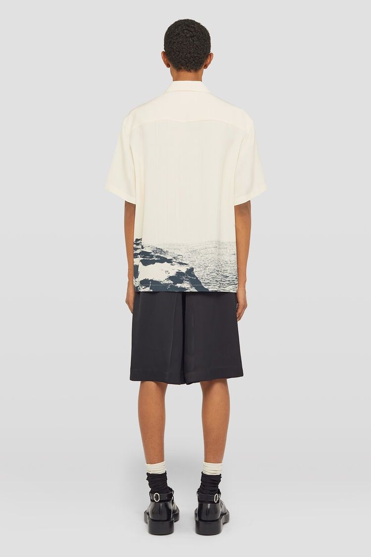 Jil Sander o1w1db10825 Printed Shirt in Cream Size US XL / EU 56 / 4 - 4 Thumbnail