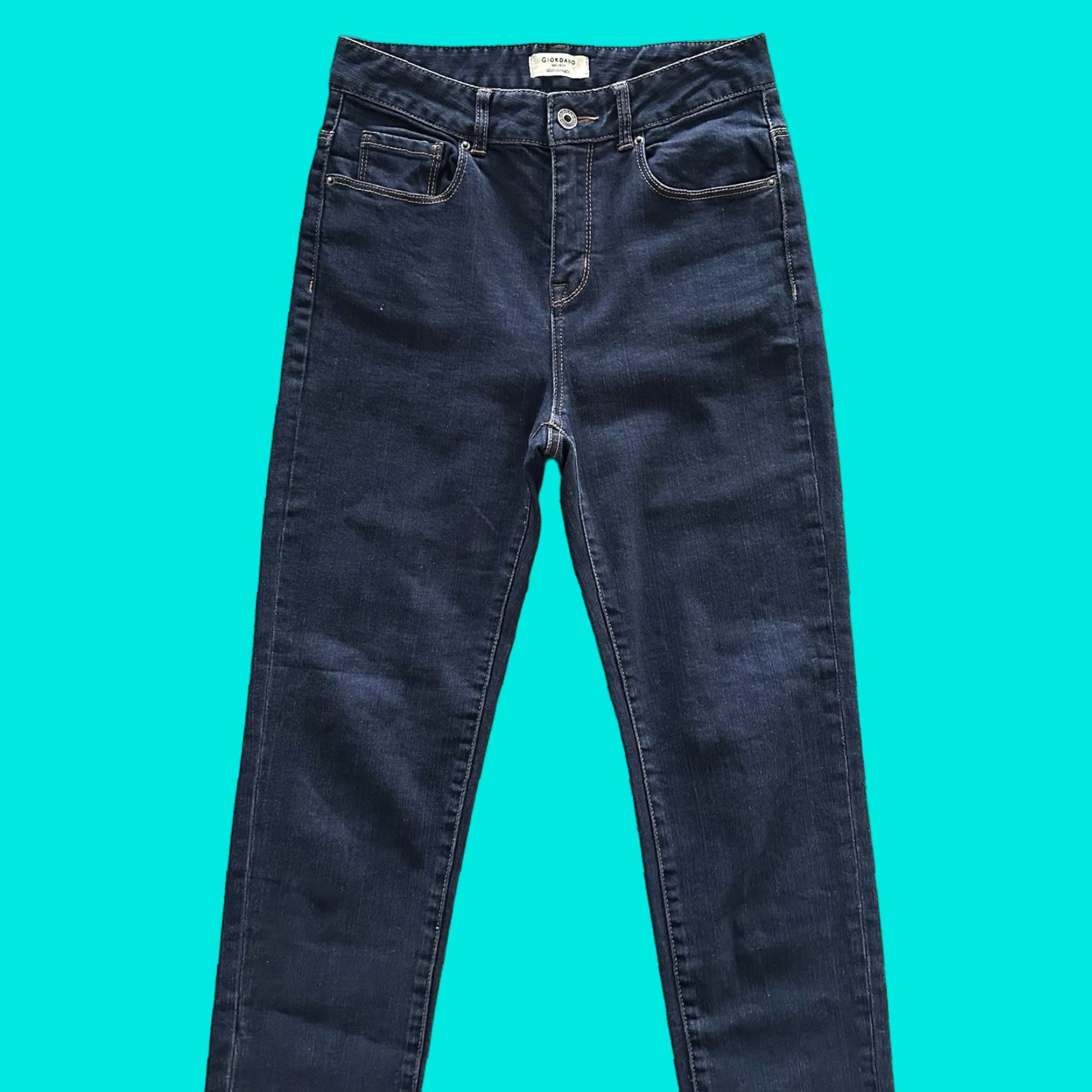 Denime Giordano Jeans Women’s Size 26 Slim Straight Dark Wash Stretch Denim Size 26" / US 2 / IT 38 - 1 Thumbnail