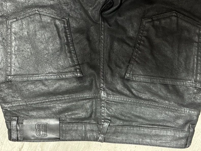Balmain Balmain Black Coated Jeans by Pierre Balmain-2507 Size US 31 - 3 Thumbnail