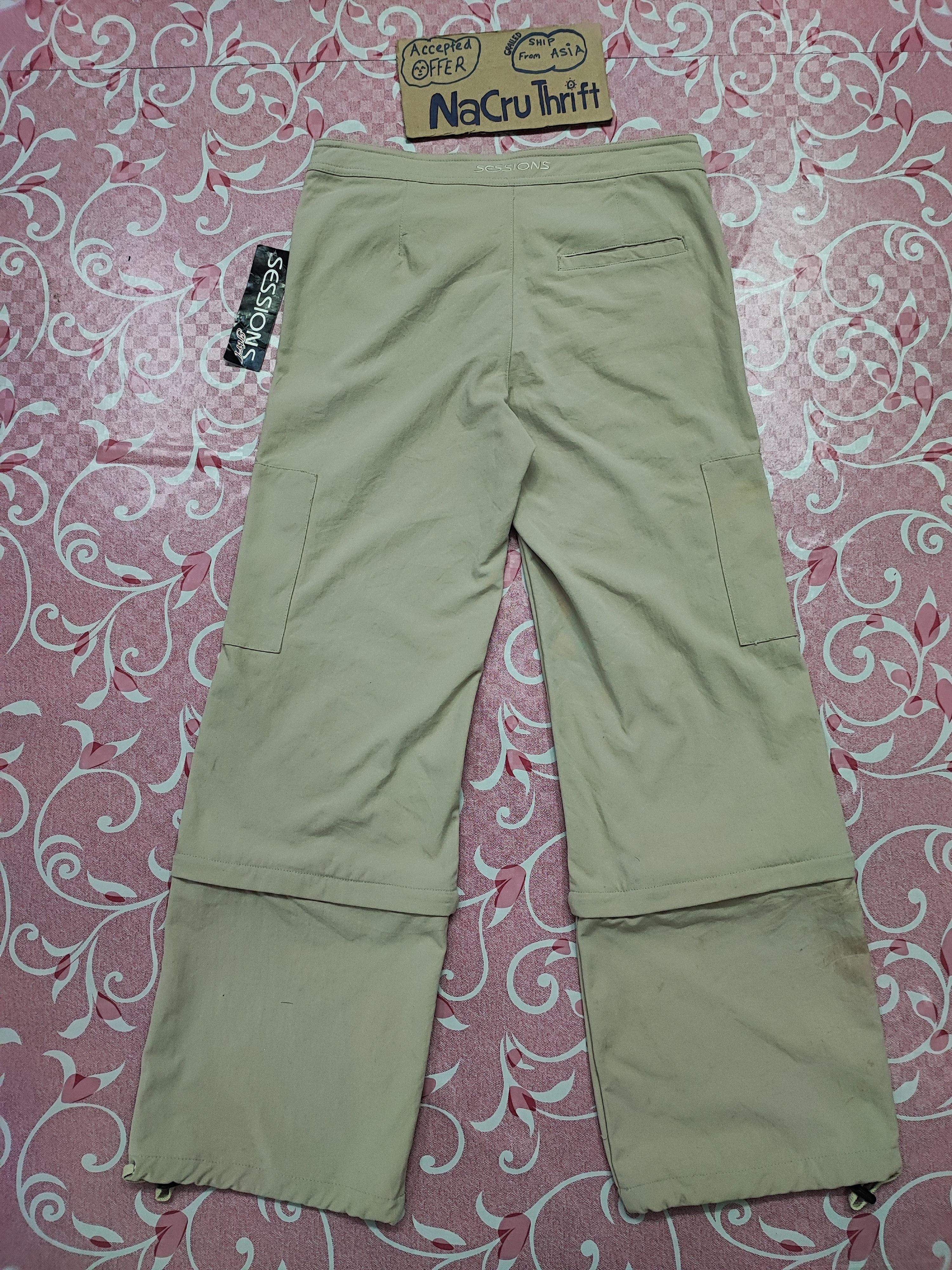 Sessions Cargo Light Pants Session Girl Brooklyn Khaki Size 31" - 14 Thumbnail