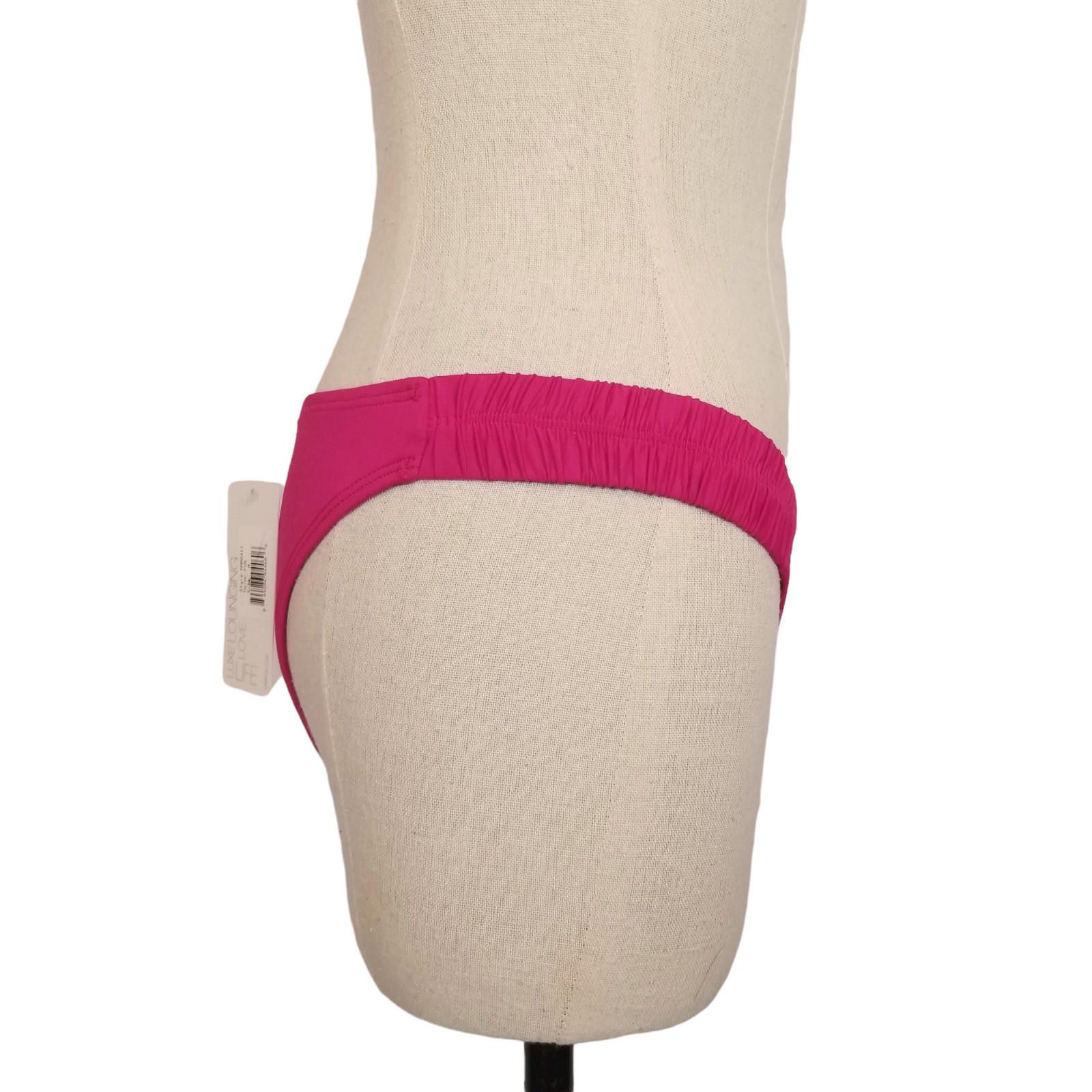 Designer NWT L*Space Bikini Bottoms Fuchsia Pink Sz Medium Size ONE SIZE - 5 Thumbnail
