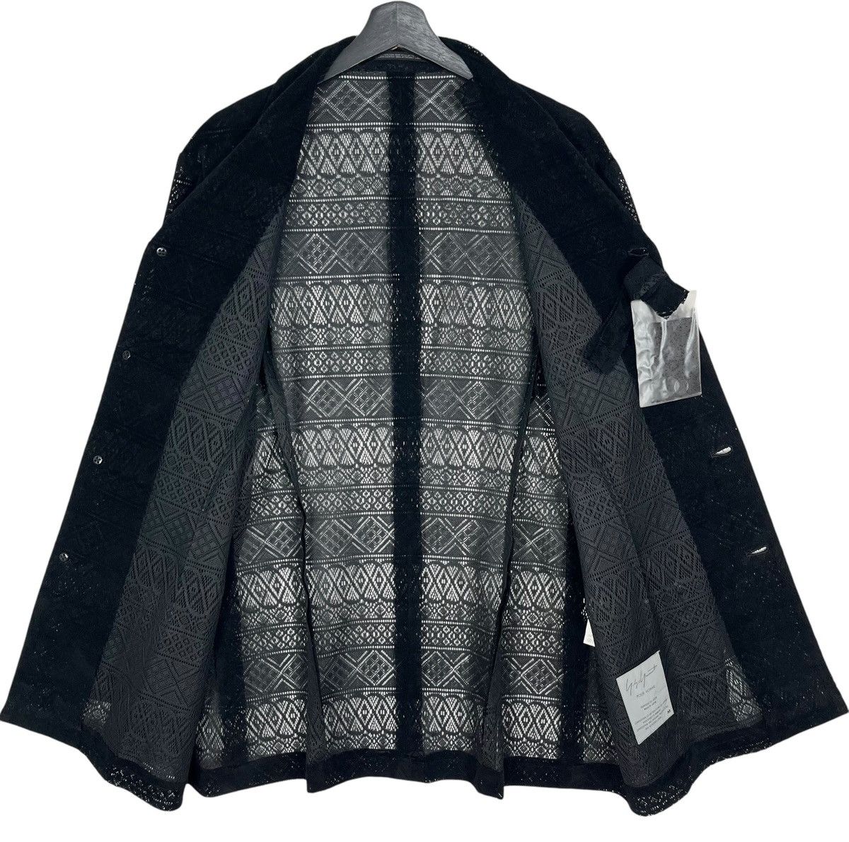 Designer × Yohji Yamamoto Yohji Yamamoto Pour Homme See Through Lace Jacket Size US M / EU 48-50 / 2 - 7 Thumbnail