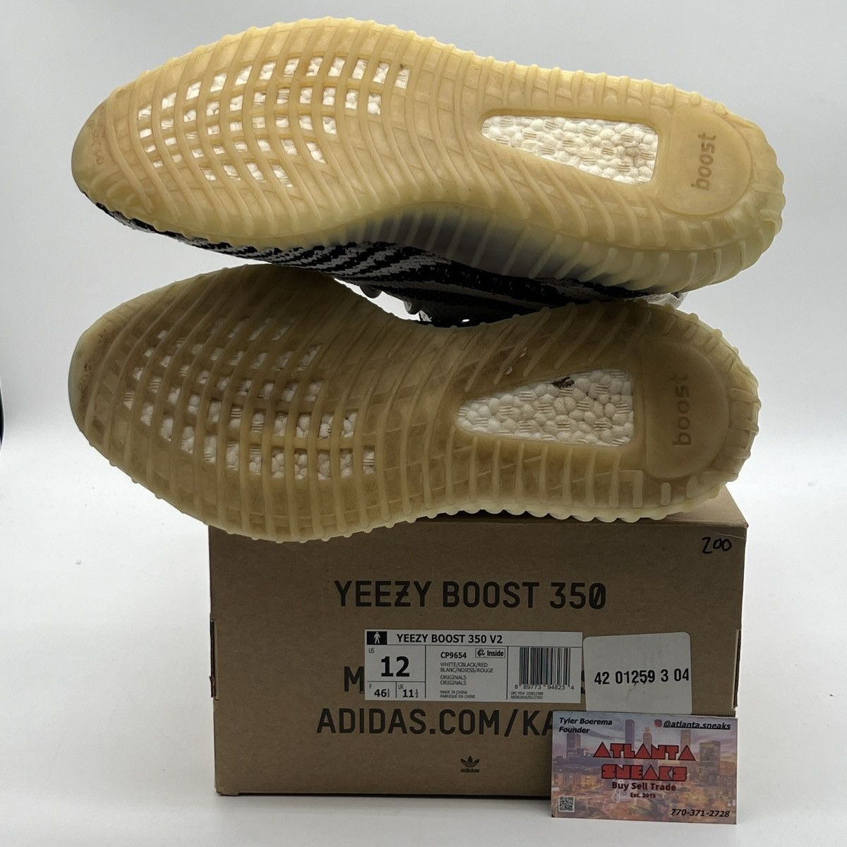 yeezy boost 350 zebra box adidas Yeezy Boost 350 V2 Zebra Sz 12 – Sneak City main image 1