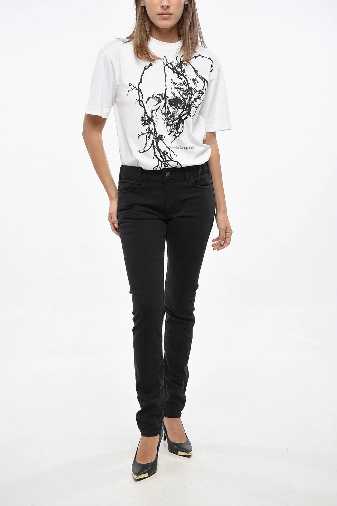 Celine og1mm0326 Slim-Fit Dark-Wash Jeans in Black Size 28" / US 6 / IT 42 - 4 Thumbnail