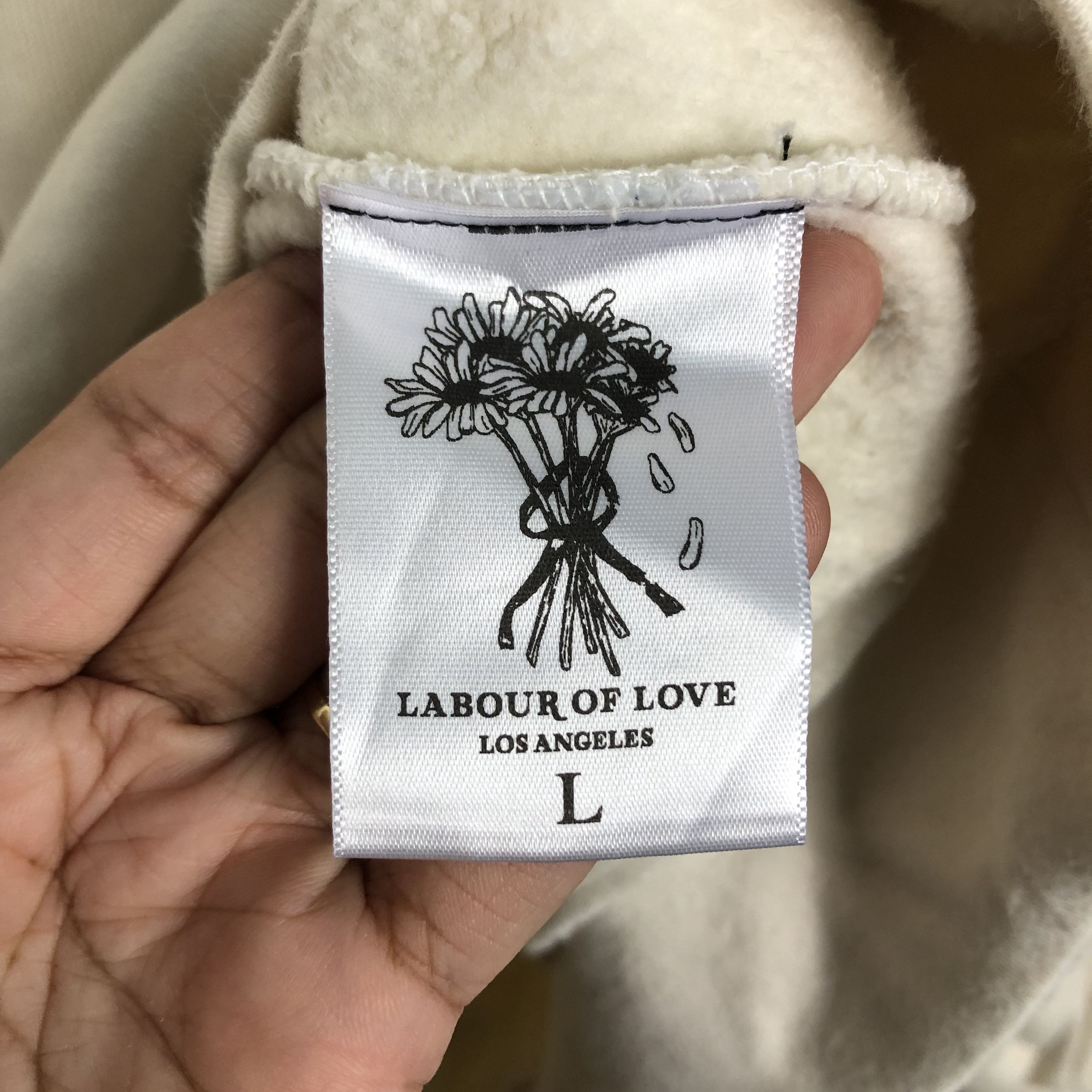 Japanese Brand 📌Vintage Sweatshirt Labour Of Love Big Logo Flower Design Size US L / EU 52-54 / 3 - 15 Thumbnail