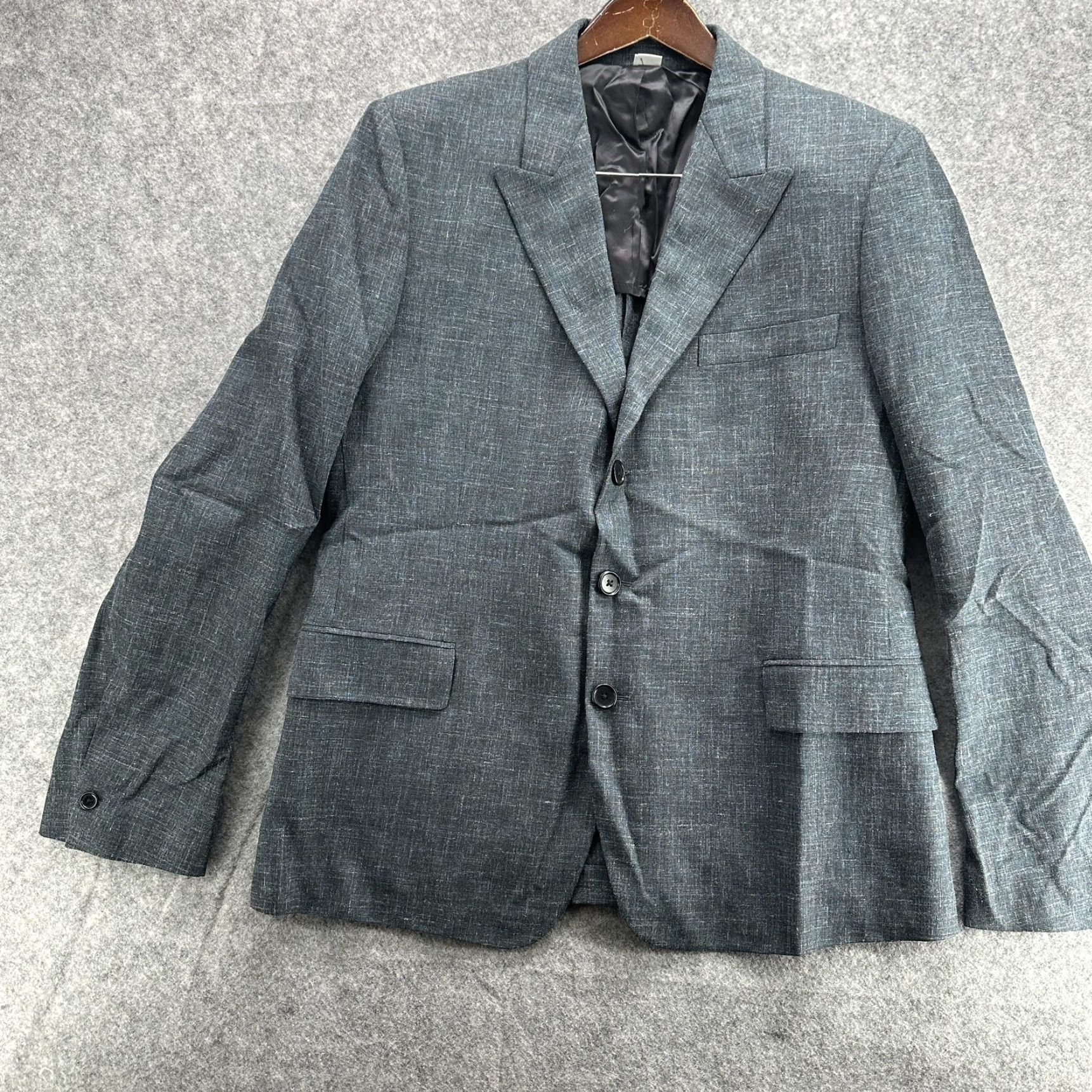 Stella McCartney STELLA MCCARTNEY Sport Coat / Blazer Men 54 Gray Wool Linen 2-Piece Notch Lapel 3-Button Italy Regular size 54 Mens Size 54R - 3 Thumbnail
