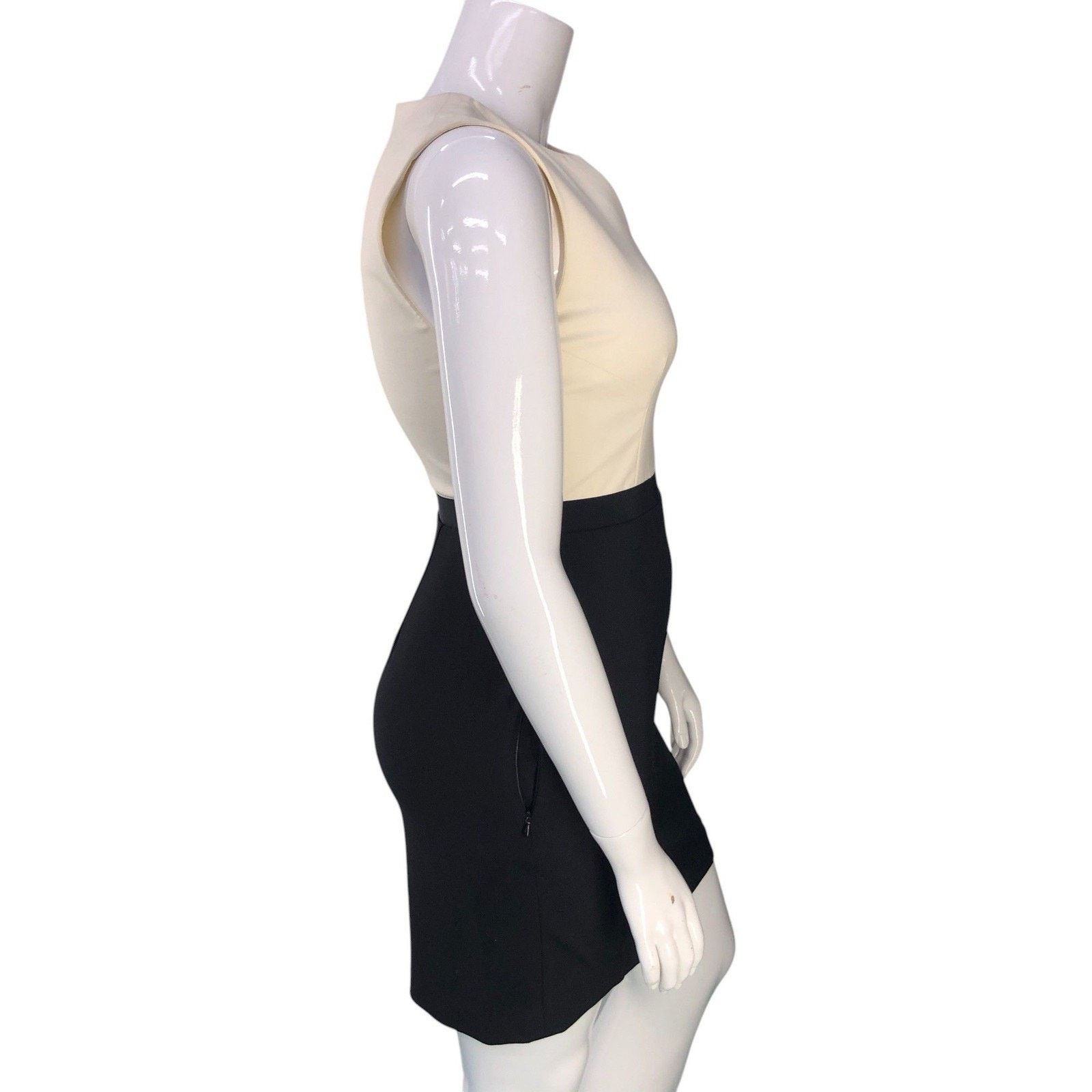 3.1 Phillip Lim 3.1 Phillip Lim Dress 10 Ivory Black Sheath Sleeveless Size L / US 10 / IT 46 - 9 Thumbnail