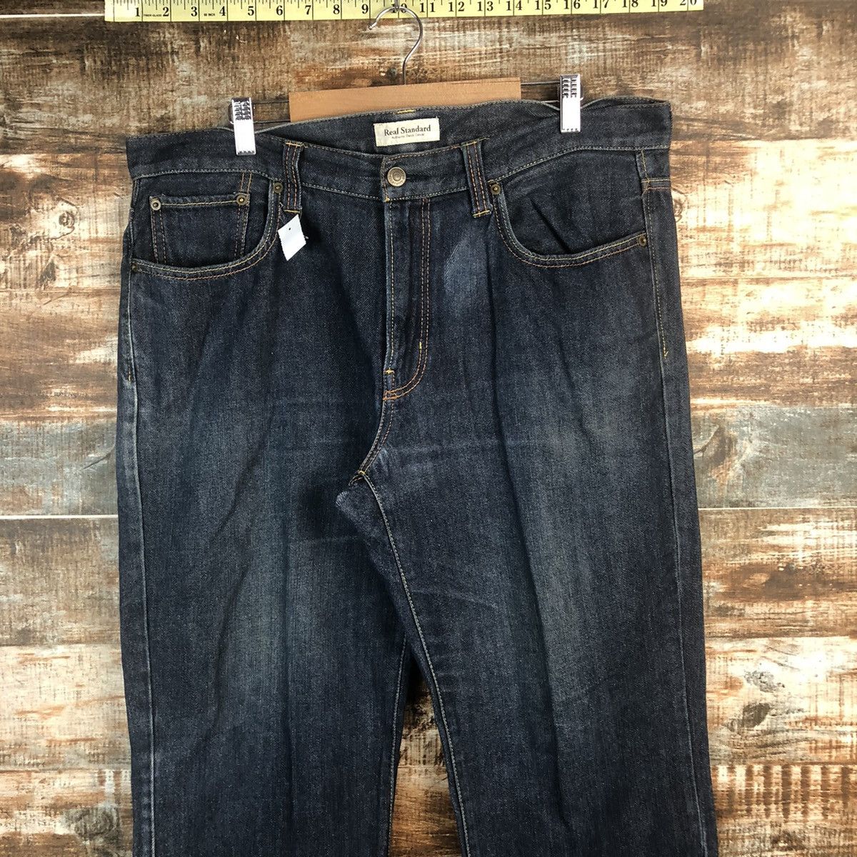 Japanese Brand DL Real Standard Blue Denim Pants #C269 Size US 35 - 4 Thumbnail