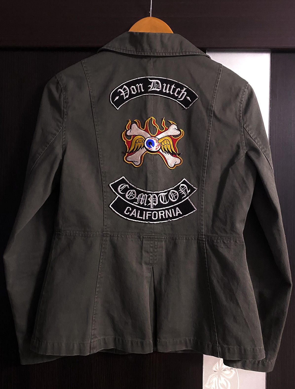 Von Dutch Vtg Von Dutch Patchwork Big Logo Embroidery Jacket Blazer Size M / US 6-8 / IT 42-44 - 5 Thumbnail