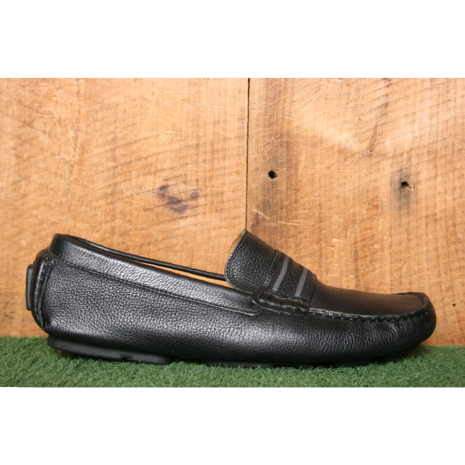 Vintage VINTAGE Mercanti Fiorentini Relax Black Leather Driving Loafers Men's Sz. 10.5 M Size US 11 / EU 44 - 2 Thumbnail