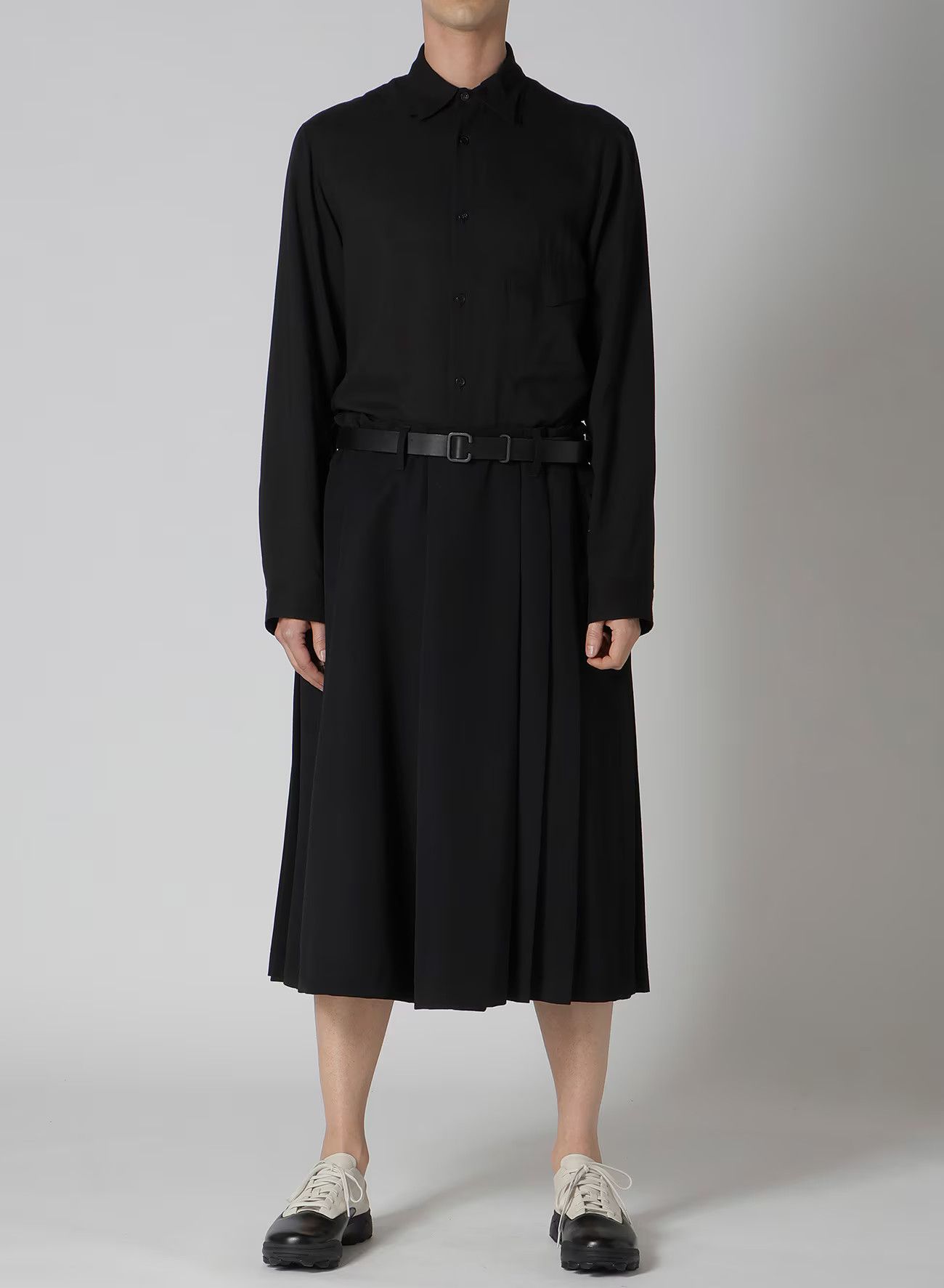 Yohji Yamamoto POUR HOMME 24aw ARMY GABARDINE PLEATS SKIRT PANTS Size US 44 / EU 60 - 1 Thumbnail