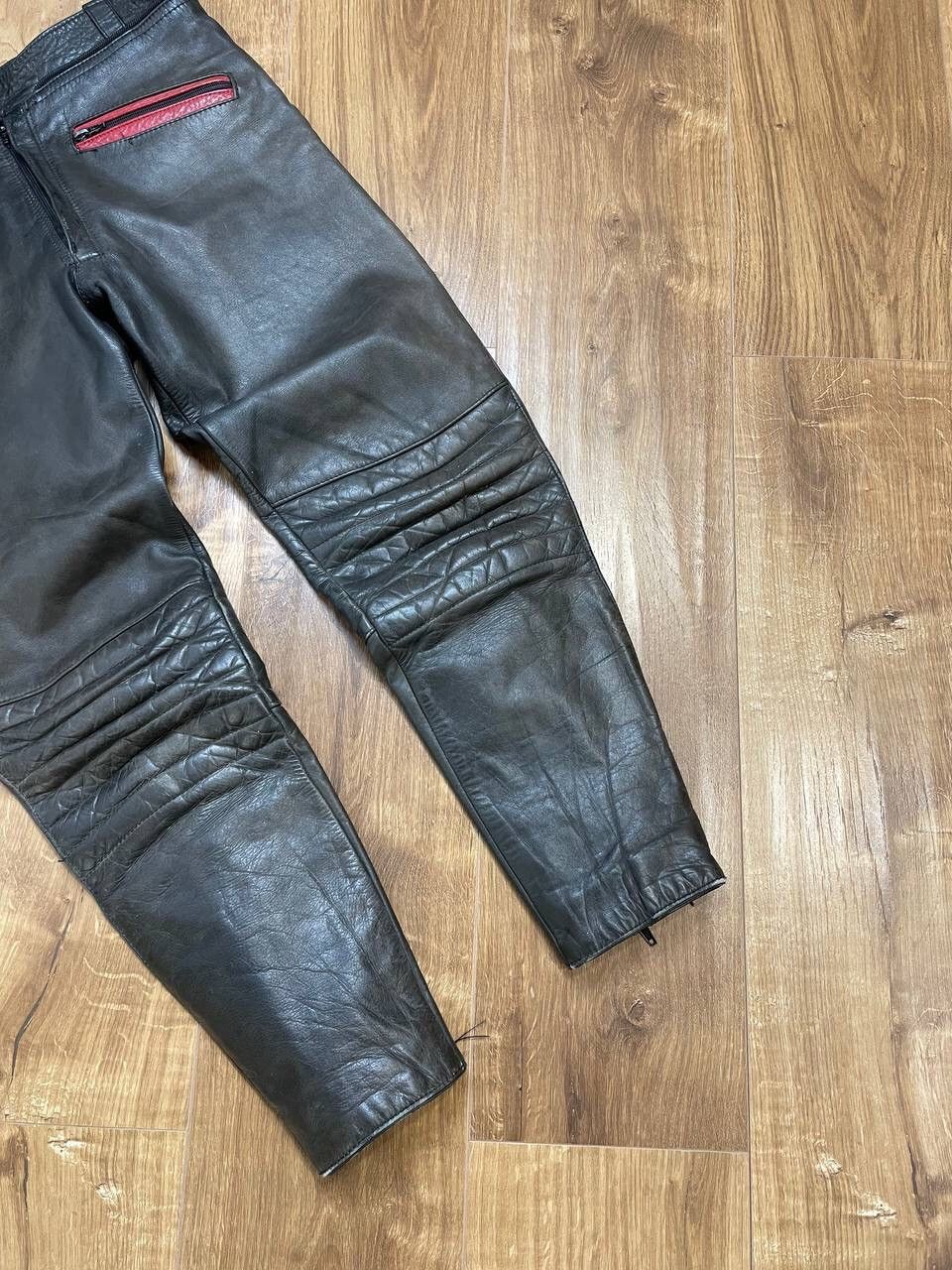 Genuine Leather × Vintage Vintage 90’s Y2K Style Racing Moto Bike Leather Pants Size US 34 / EU 50 - 2 Thumbnail