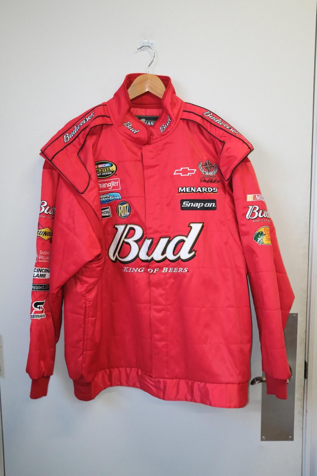 00s Chase Authentic Bud Nextel Cup Series Snap-on Jacket