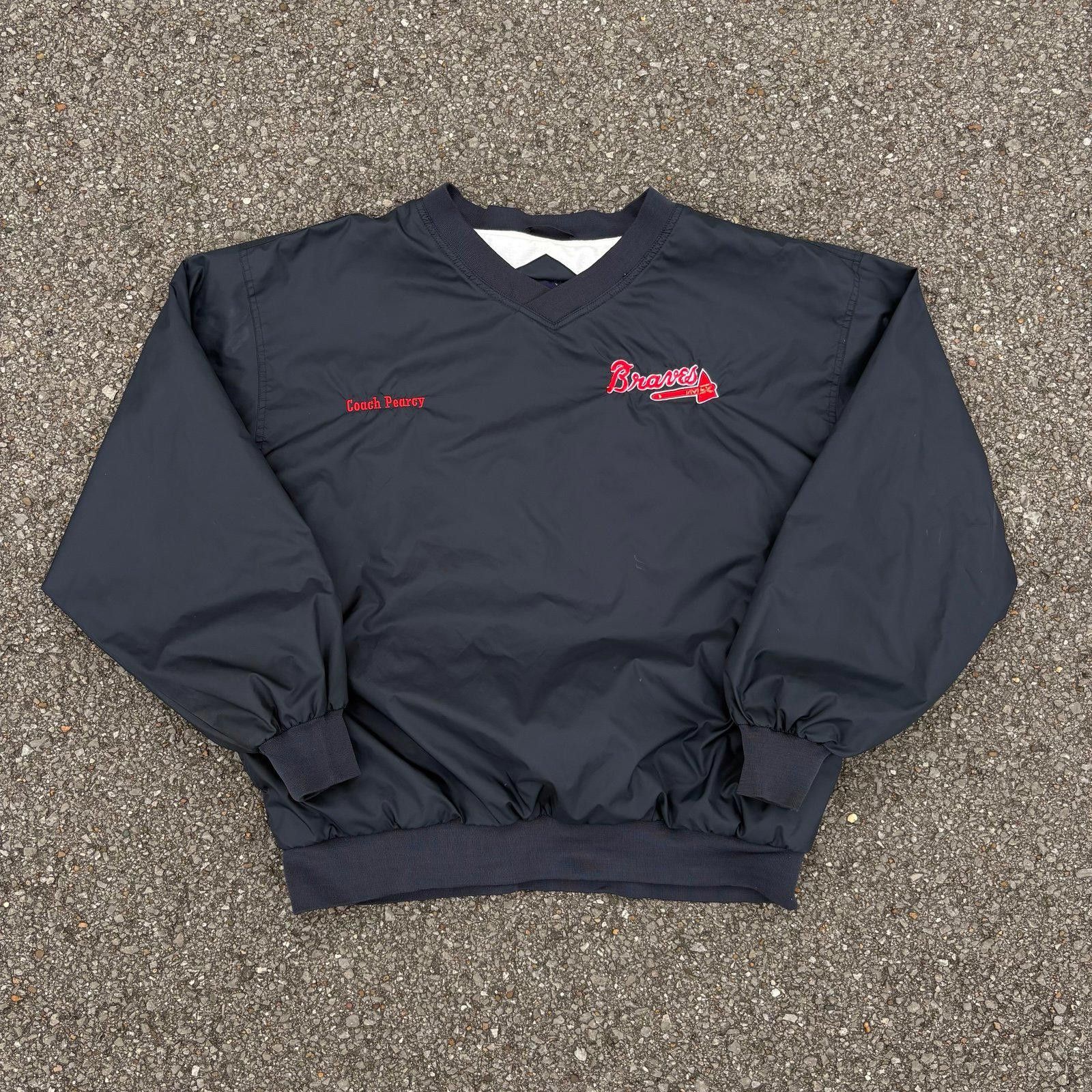 Nike Vintage Atlanta Braves windbreaker sweatshirt Size US XL / EU 56 / 4 - 1 Thumbnail