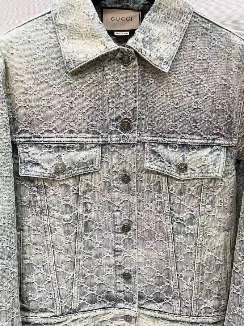 Gucci Gucci Full logo denim jacket Size XS / US 0-2 / IT 36-38 - 3 Thumbnail