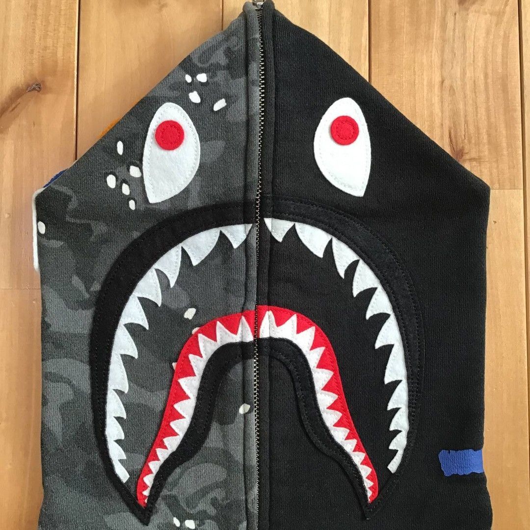 Bape STUSSY × BAPE CAMO Shark Full Zip Hoodie a bathing ape NIGO Size US M / EU 48-50 / 2 - 4 Thumbnail