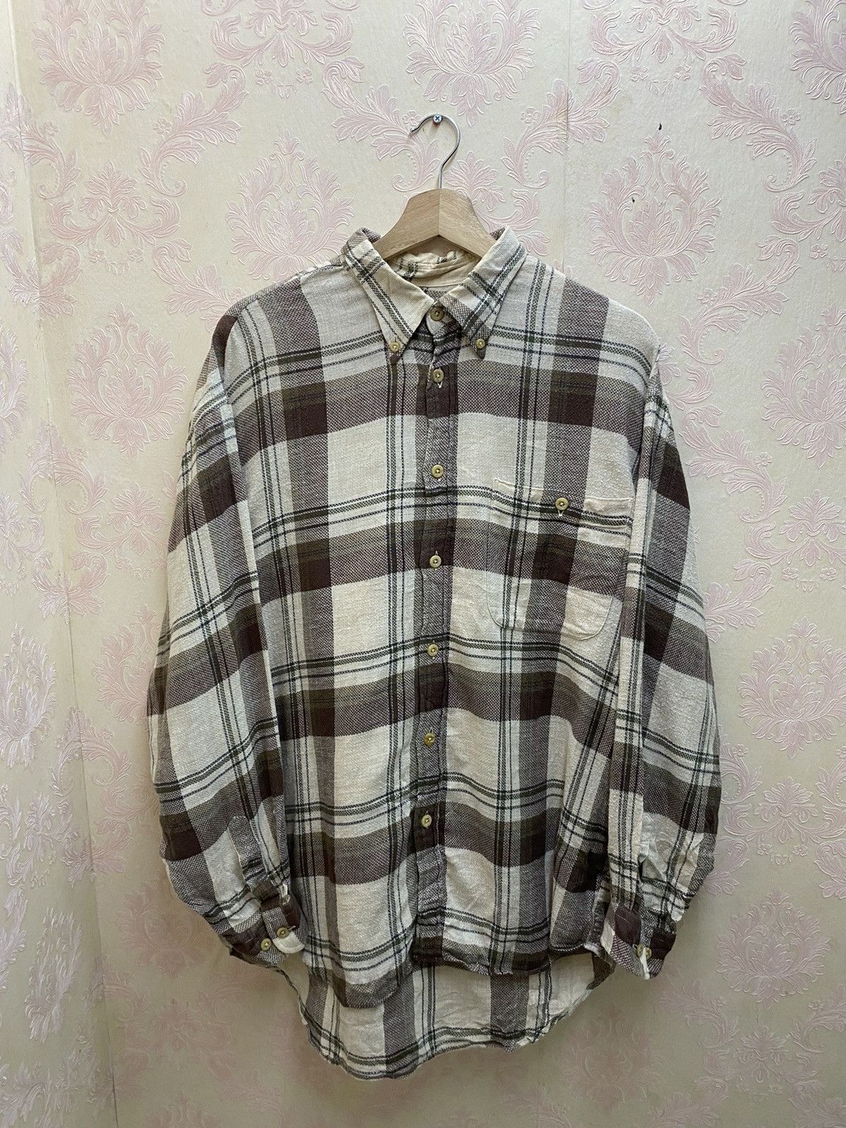 Japanese Brand × Vintage Vintage Miracle Clare Plaid Tartan Flannel Shirt Size US L / EU 52-54 / 3 - 2 Thumbnail