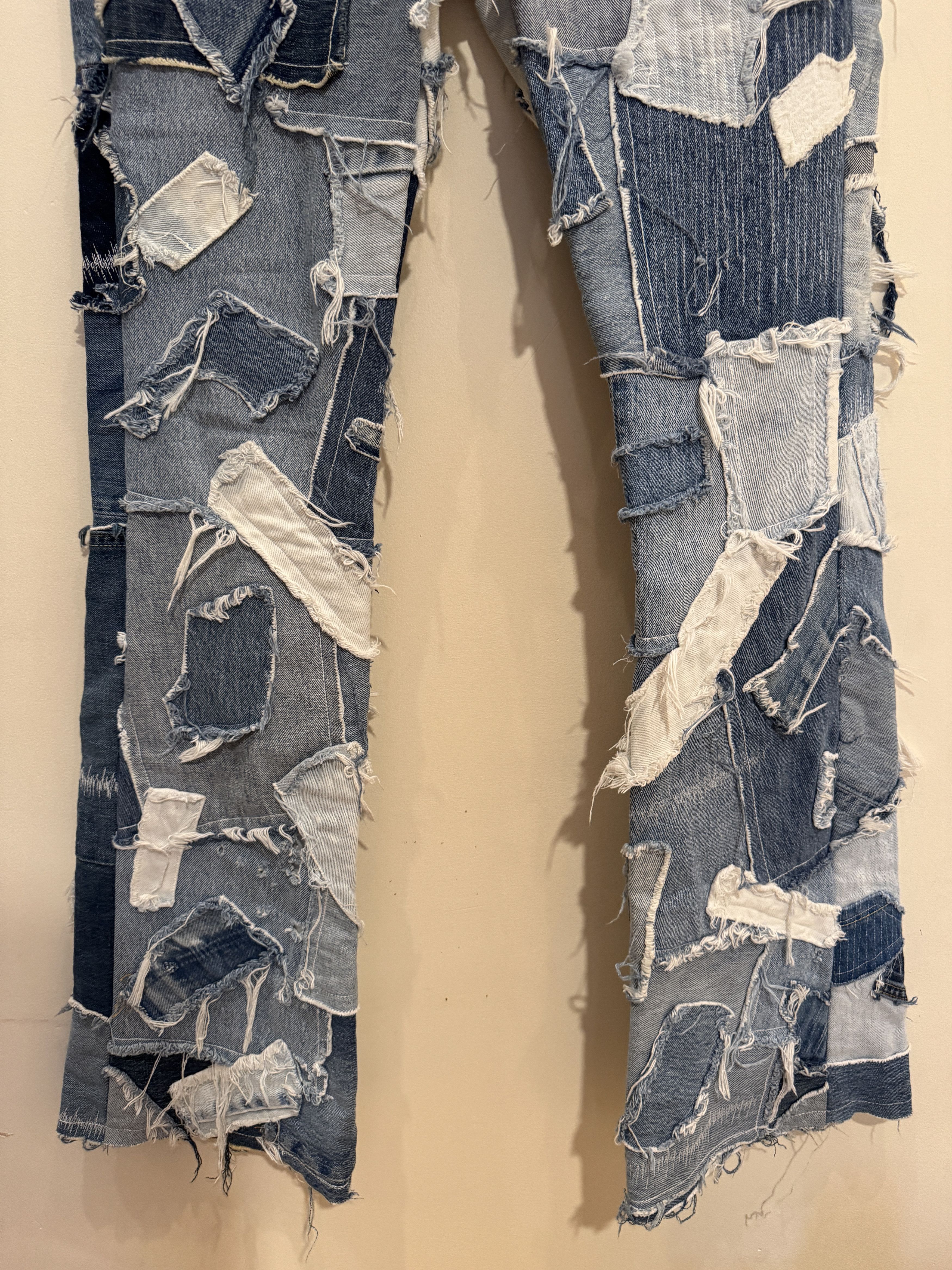 Gallery Dept. Gallery Dept. Logan Recycled Patchwork Blue Denim Jeans 30 Size US 30 / EU 46 - 9 Thumbnail