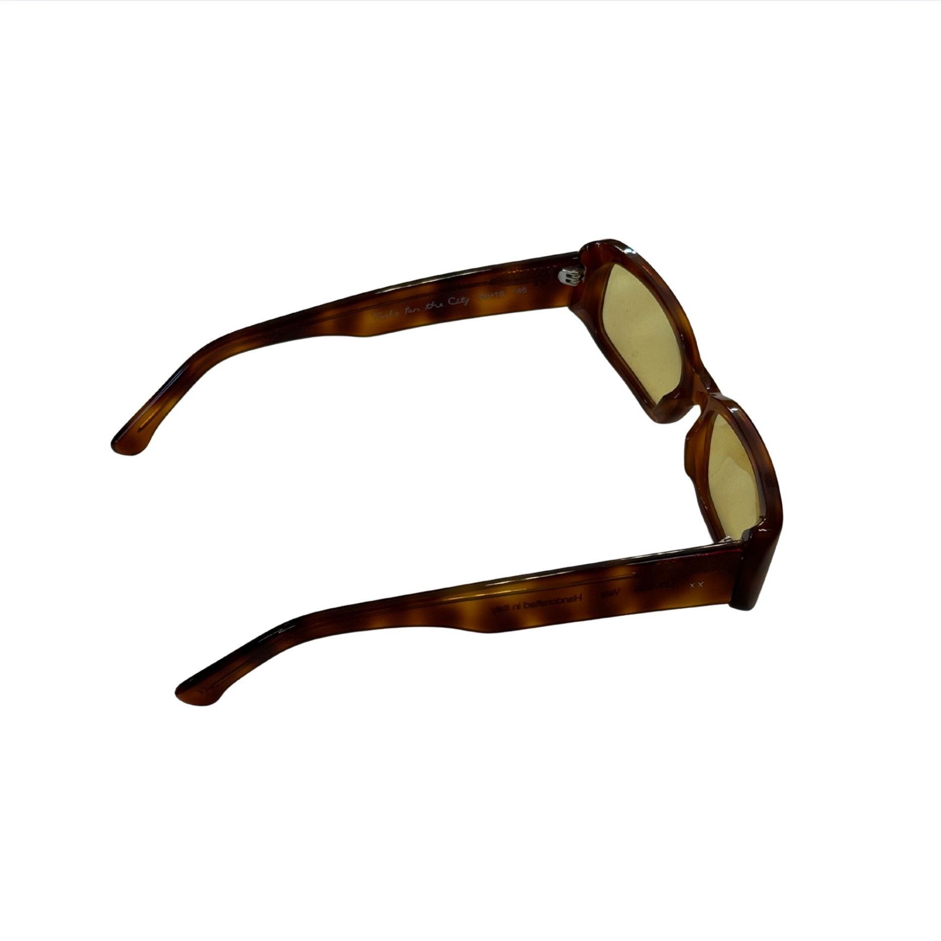 Lexxola LEXXOLA Vale Hand Crafted Sunglasses Brown Tortoise Yellow E Size ONE SIZE - 4 Thumbnail