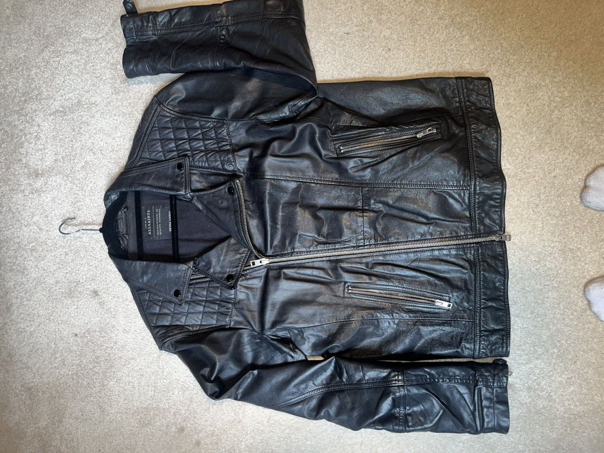 Allsaints Custom ALLSAINTS black leather moto jacket XL Size US XL / EU 56 / 4 - 6 Thumbnail