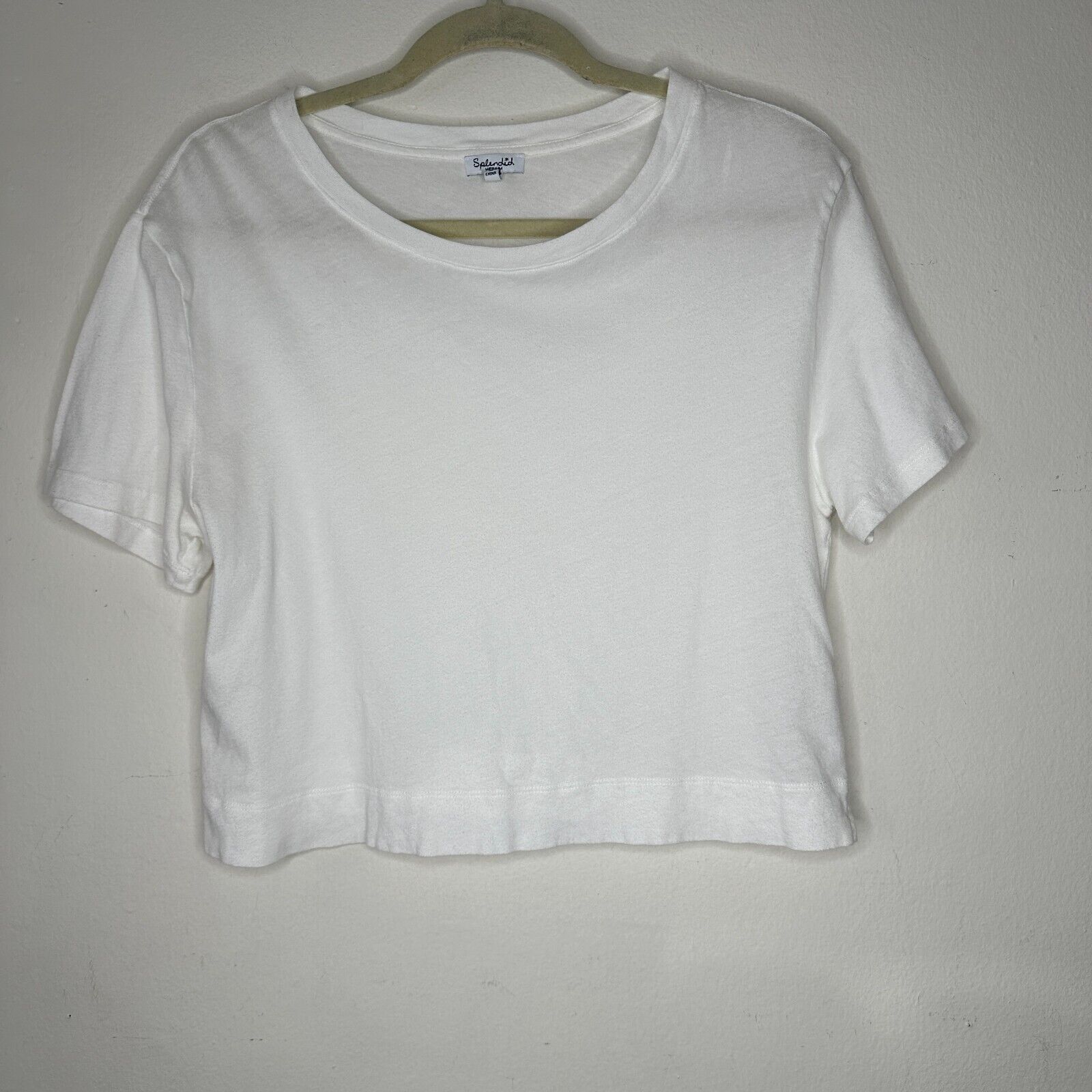 Splendid Splendid White Short Sleeve Round Neck Wide Hem Crop Tee M Size M / US 6-8 / IT 42-44 - 9 Thumbnail