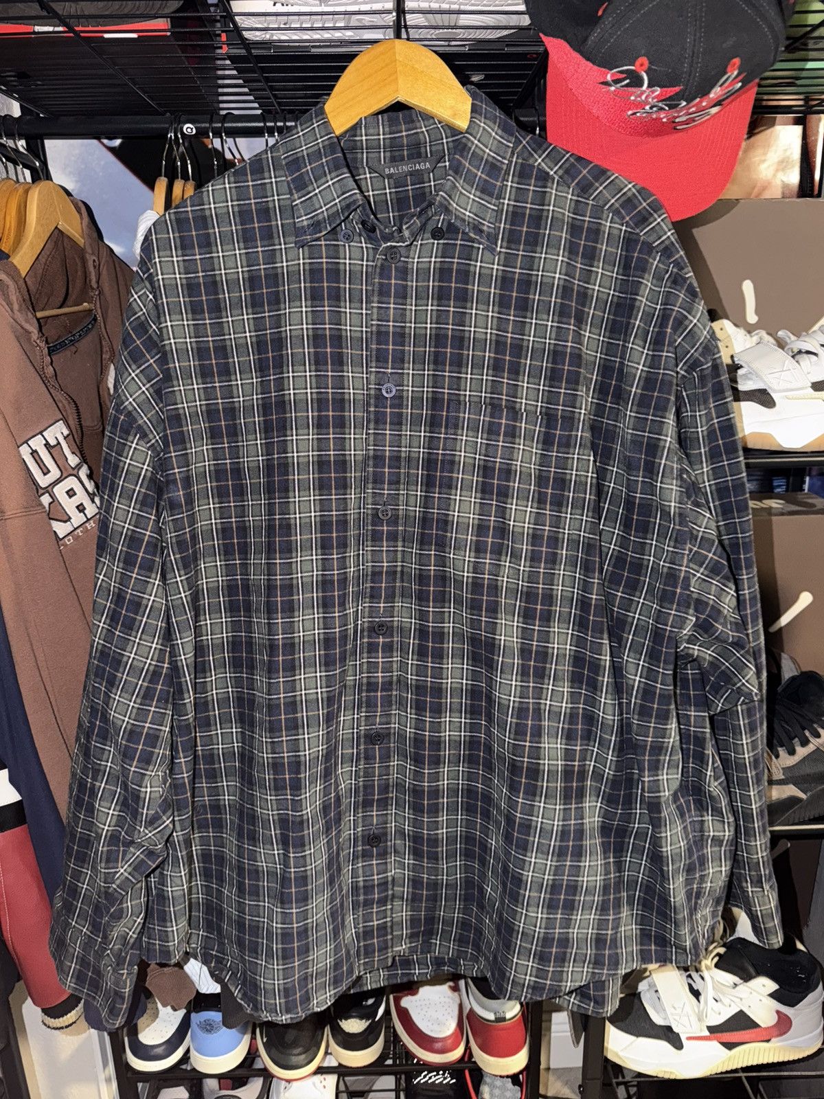 Balenciaga Balenciaga plaid oversized shirt Size US L / EU 52-54 / 3 - 1 Thumbnail