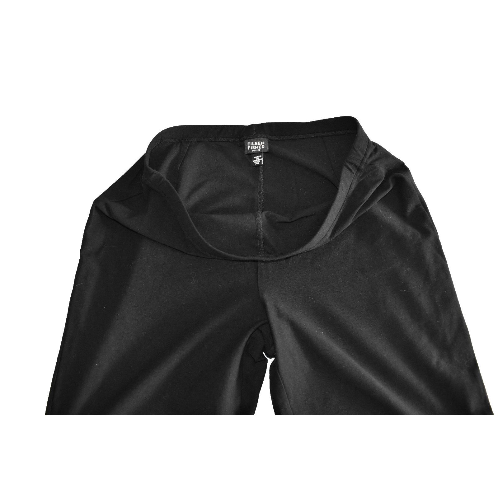 Eileen Fisher EILEEN FISHER Black Stretch Viscose/Nylon Pants Size PM Size 32" / US 10 / IT 46 - 3 Thumbnail