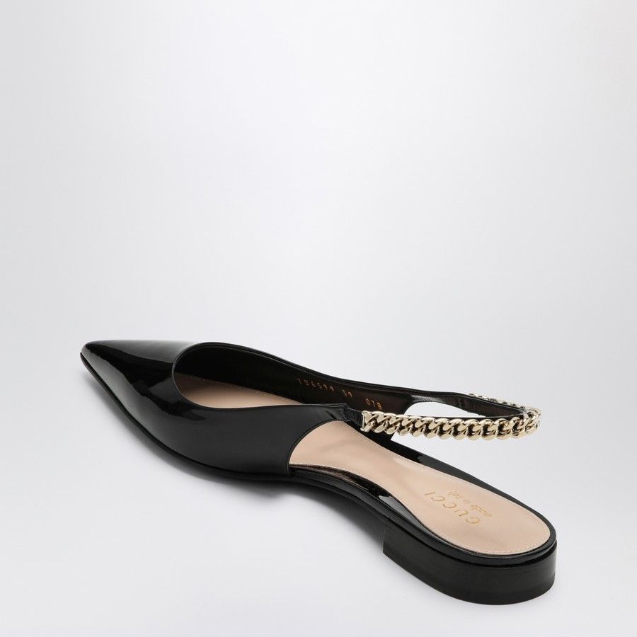 Gucci o1d2blof0824 Ballerina Signorina Patent Leather in Black Size US 7.5 / IT 37.5 - 4 Thumbnail