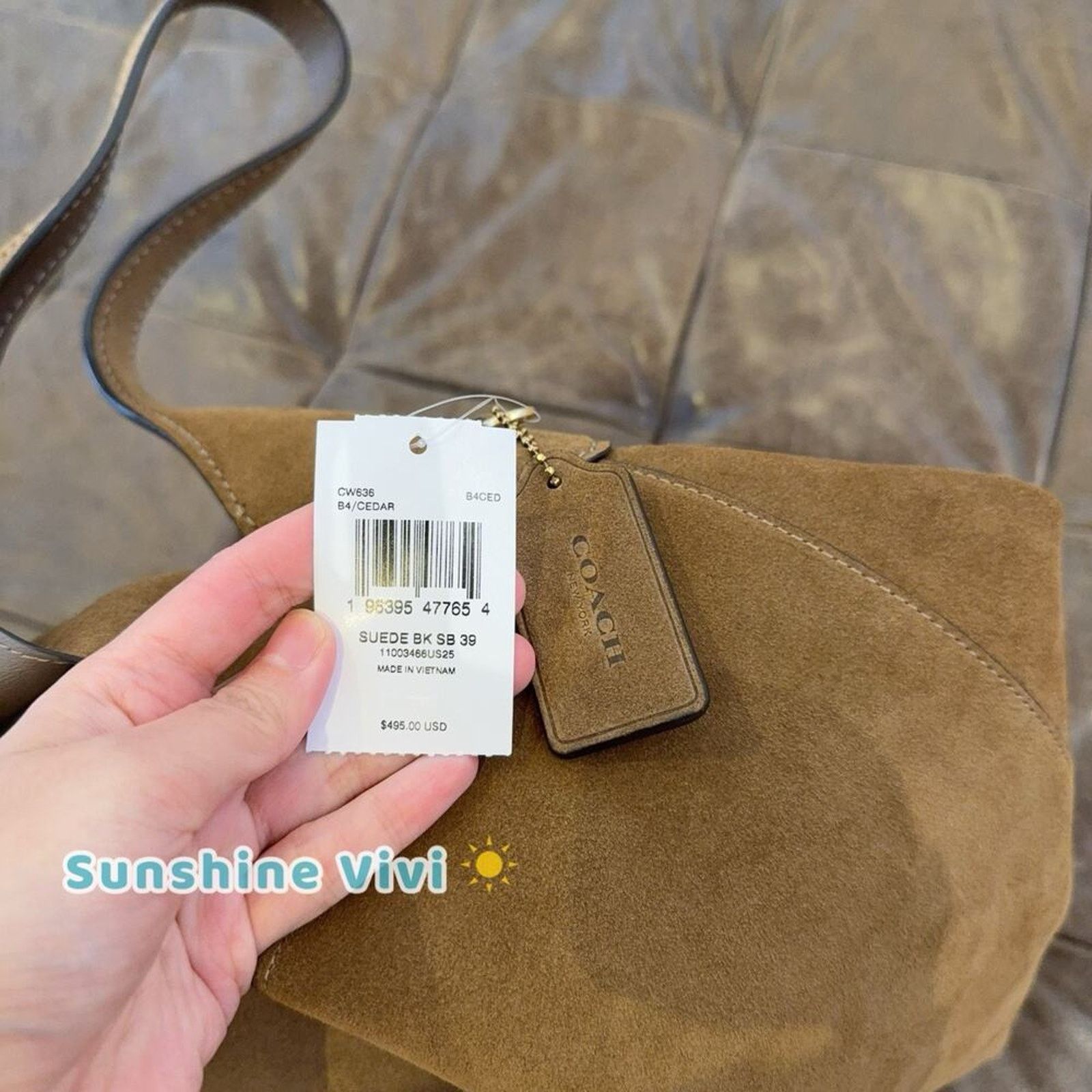 Coach NWT Coach Brooklyn Hobo Shoulder Bag 39 Suede Leather CW636 Size ONE SIZE - 3 Thumbnail