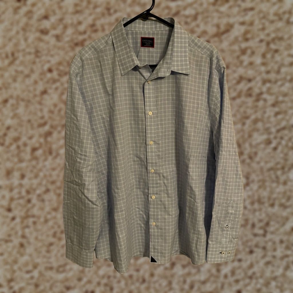 UNTUCKit UNTUCKit Light Blue Plaid Button Up Casual Dress Shirt L/S Men's 2XL XXL Size US XXL / EU 58 / 5 - 1 Thumbnail