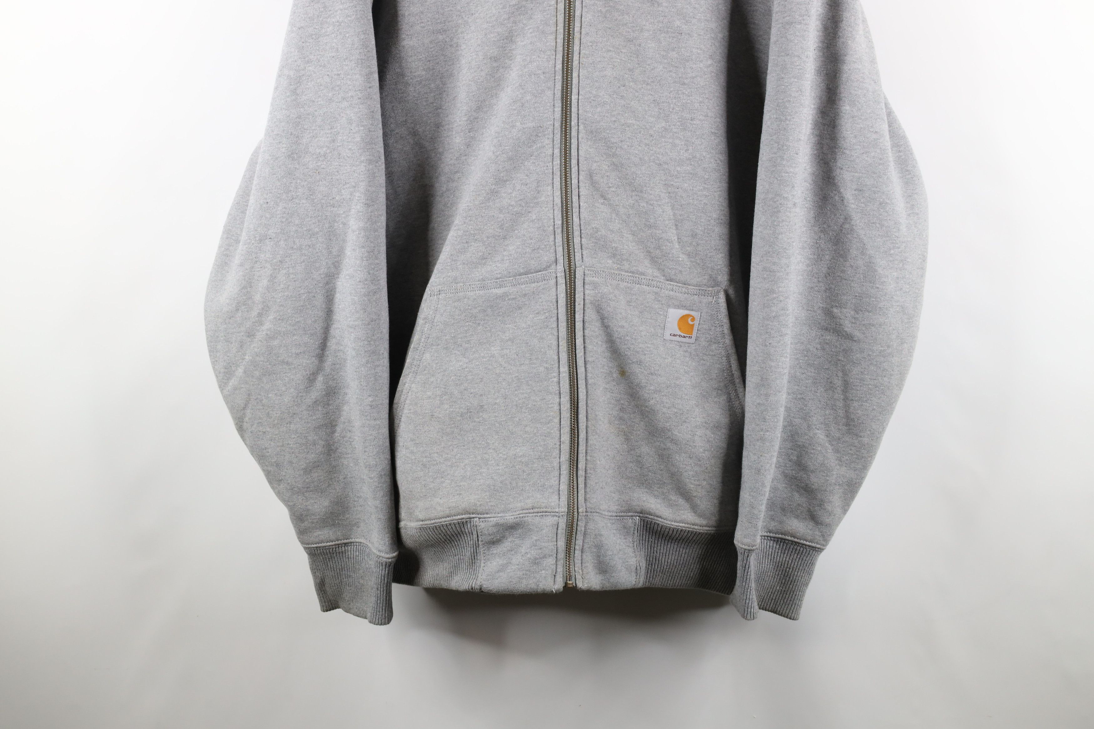 Carhartt × Vintage Vintage Carhartt Fleece Lined Full Zip Hoodie Jacket Swacket Size US XL / EU 56 / 4 - 3 Thumbnail