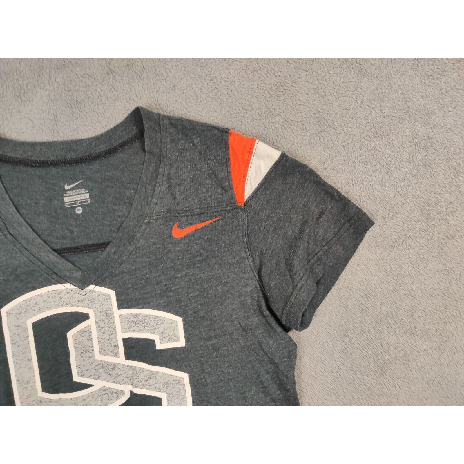 Nike Oregon State Shirt Adult Womens Medium Gray Orange Ducks Size M / US 6-8 / IT 42-44 - 3 Thumbnail