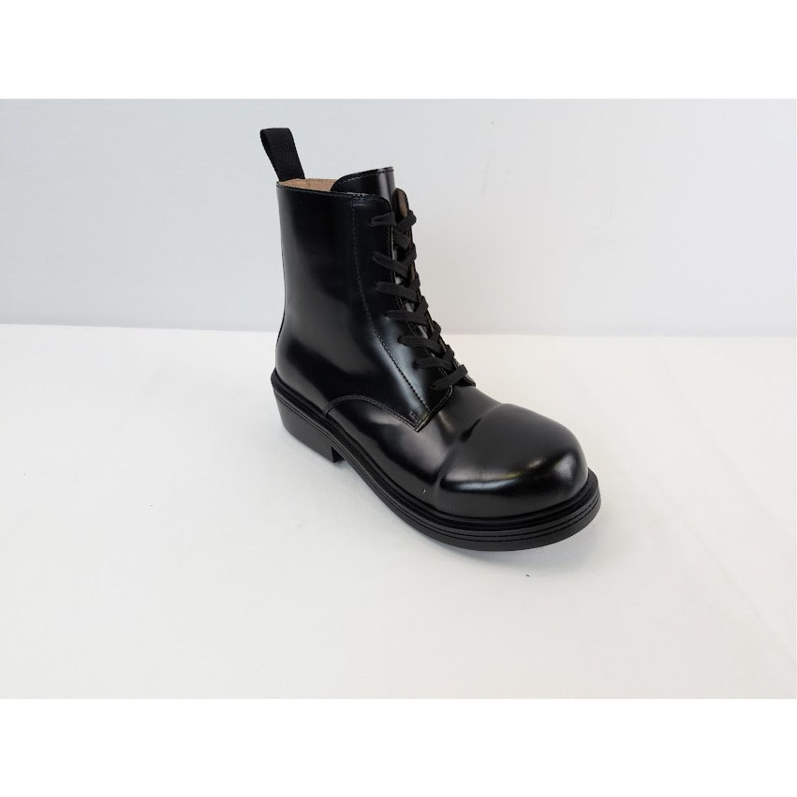 Bottega Veneta o1rshd1 Fireman Ankle Boots in Brushed Vinyl Black Size US 10 / EU 43 - 3 Thumbnail