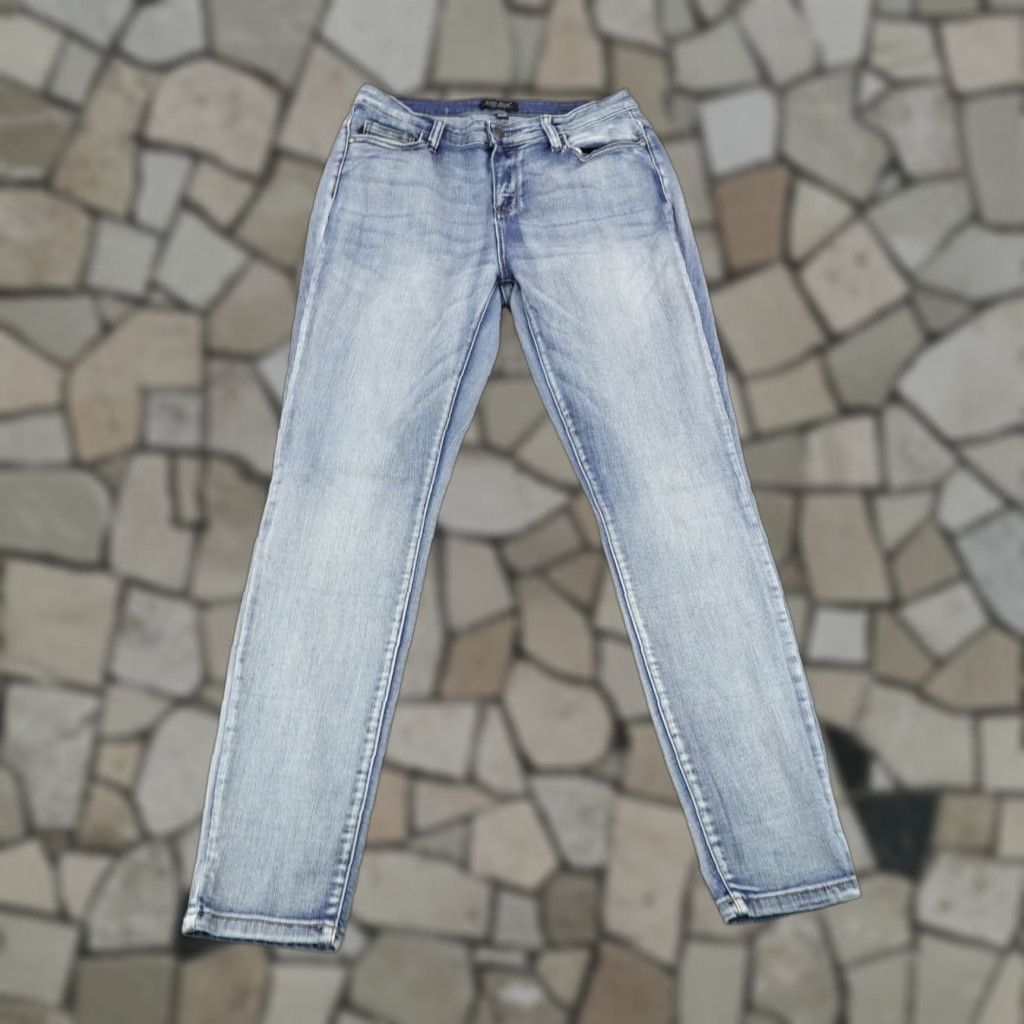 Vintage Judy Blue Jeans Womens 13x31 Skinny Slim High Rise Denim Blue 29 in Inseam 28.5 in Regular Rise Pockets Stretch Size 29" - 1 Thumbnail