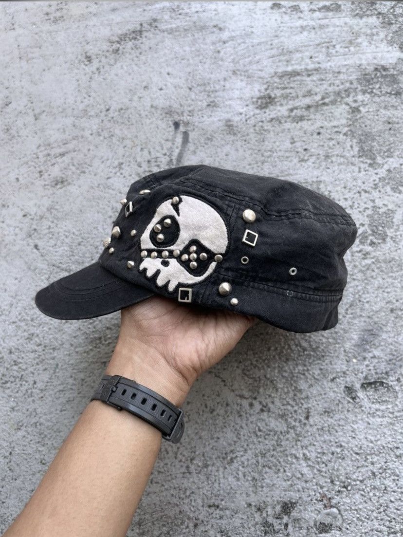 If Six Was Nine × Japanese Brand × Le Grande Bleu (L.G.B.) Skull Studed Gothic Caded Hat Punk Size ONE SIZE - 2 Thumbnail