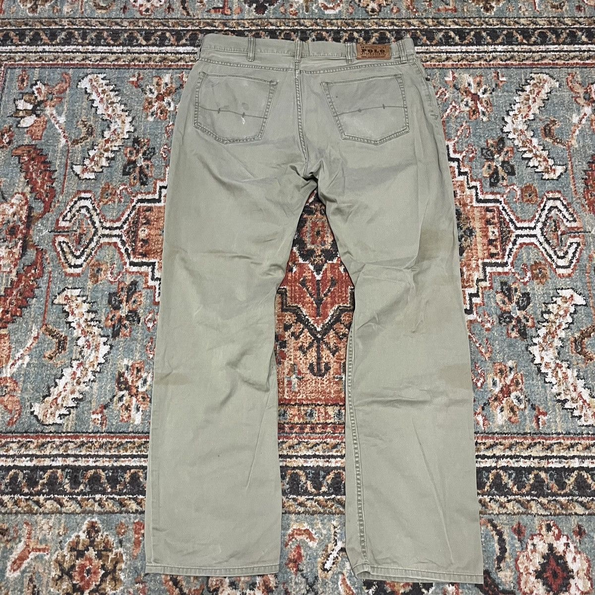 Polo Ralph Lauren × Vintage Vintage Polo Ralph Lauren Carpenter Pants Dark Sand 36x32 Size US 36 / EU 52 - 7 Thumbnail