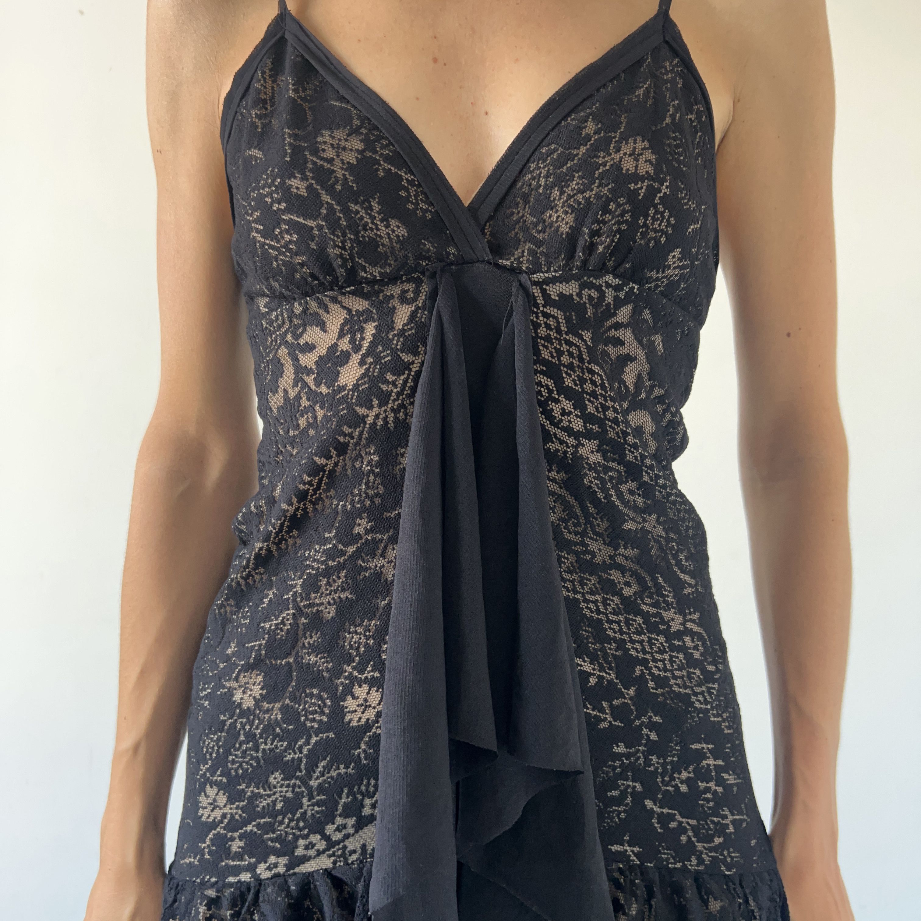 Vintage Vintage y2k black lace slip dress Size M / US 6-8 / IT 42-44 - 4 Thumbnail