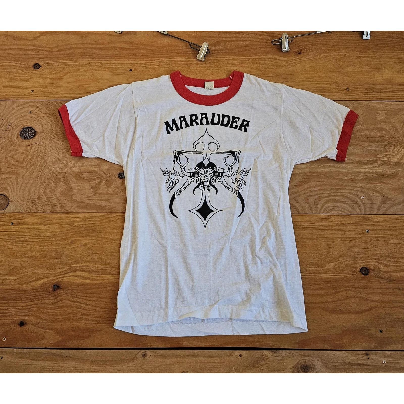 Other Marauder Take No Prisoners 1985 Tour Ringer T-Shirt White M Size US M / EU 48-50 / 2 - 1 Thumbnail