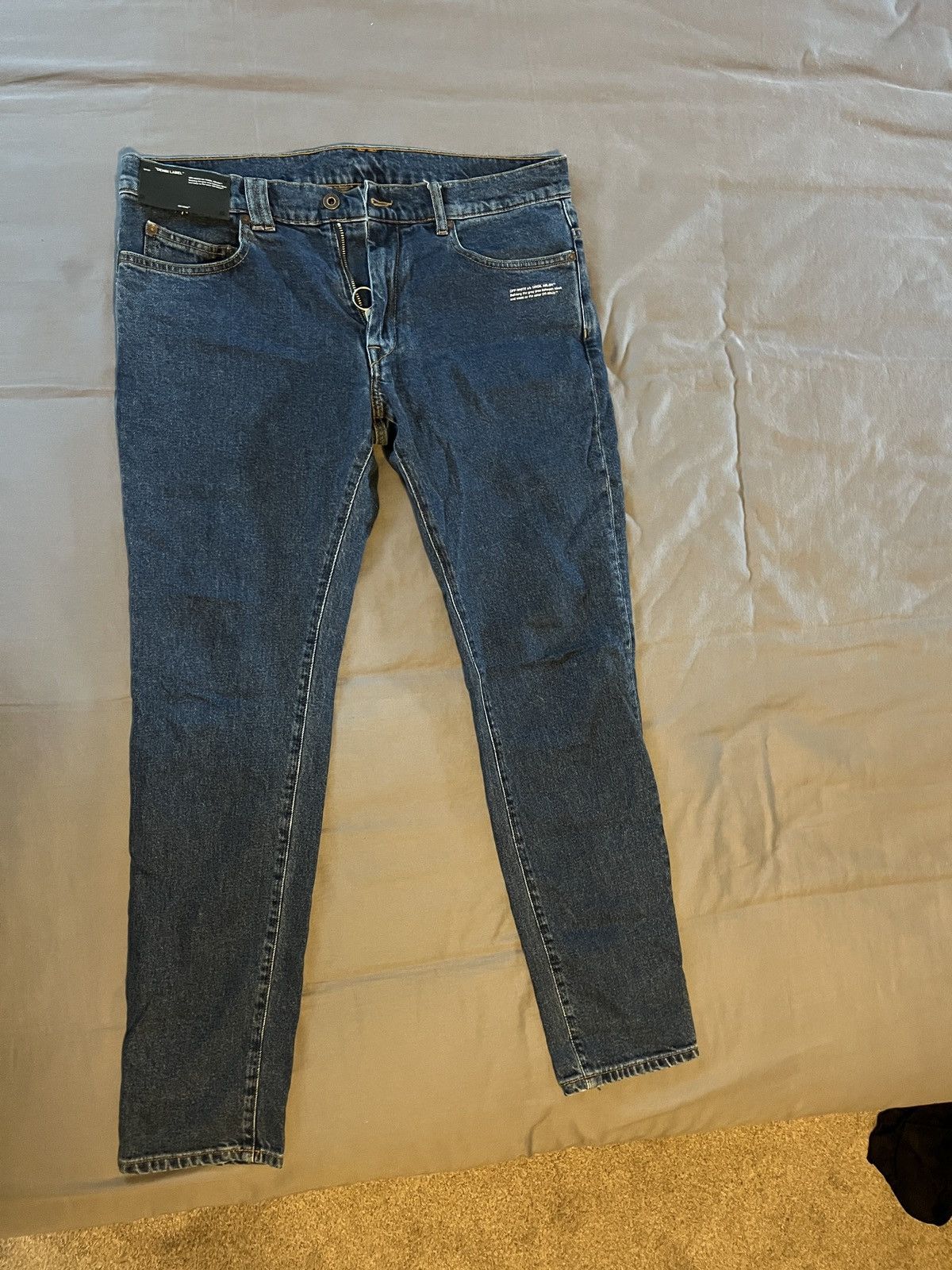 image of Off White Off-White Blue Denim Pre Virgil Death in Blue Jean, Men's (Size 34)