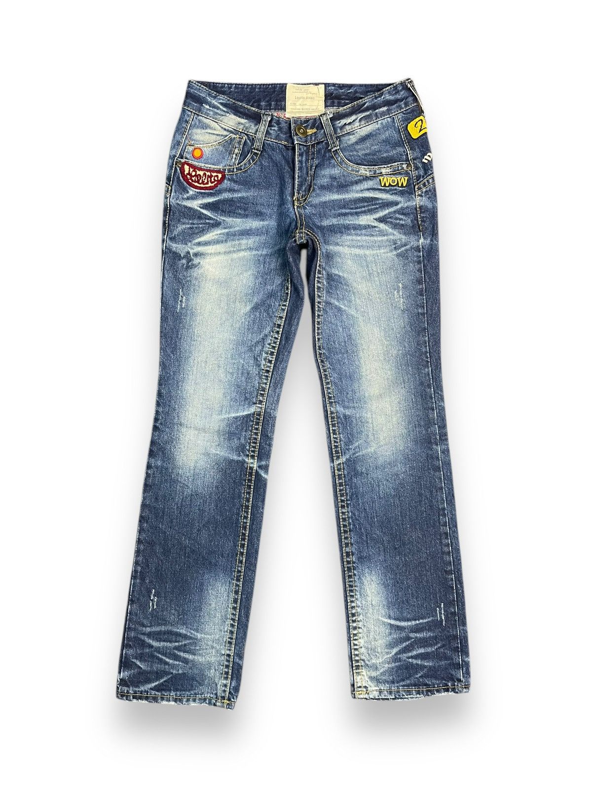 If Six Was Nine × Le Grande Bleu (L.G.B.) × Vintage Vintage Lolita Jeans Low Rise Jeans Size US 29 - 2 Thumbnail