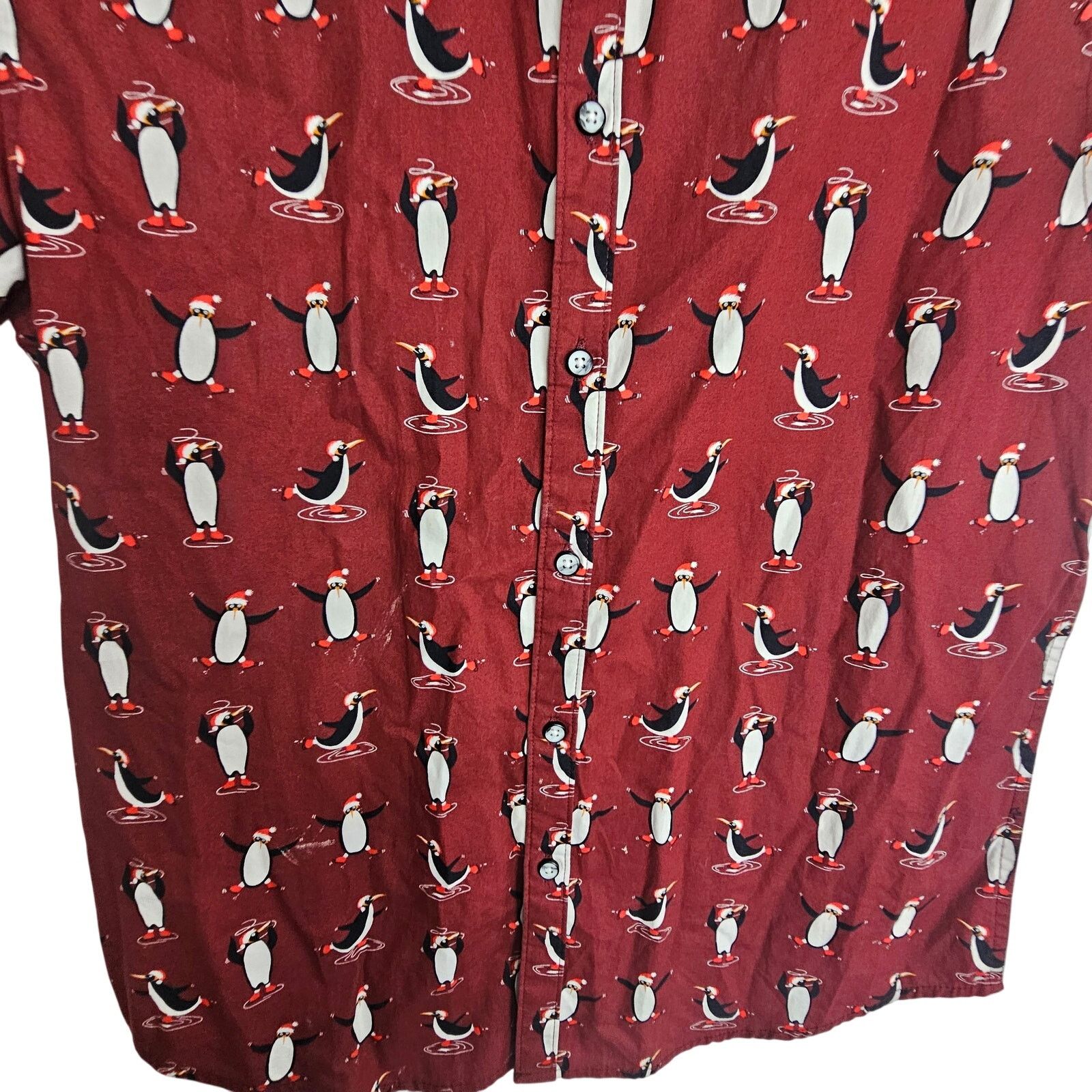 Flower Mountain Denim & Flower Ricky Singh Button Front Red Penguin M Size US M / EU 48-50 / 2 - 3 Thumbnail