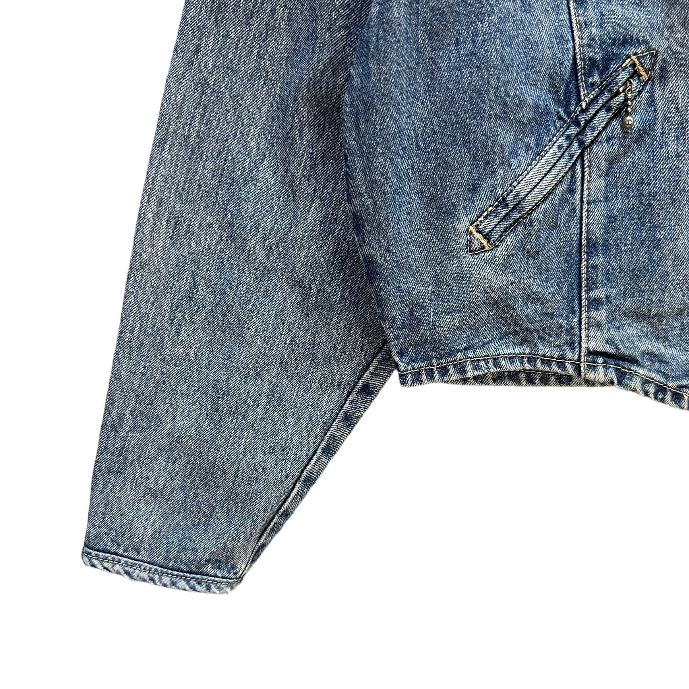Japanese Brand Vintage Denim Jacket Nice Design #A2-0031 Size M / US 6-8 / IT 42-44 - 4 Thumbnail