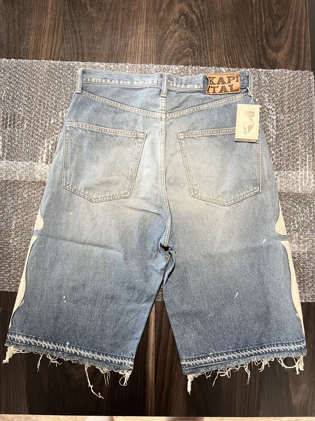 Kapital Kapital 14oz Denim 5P Short Pants (Bone Embroidery) Size US 34 / EU 50 - 2 Thumbnail