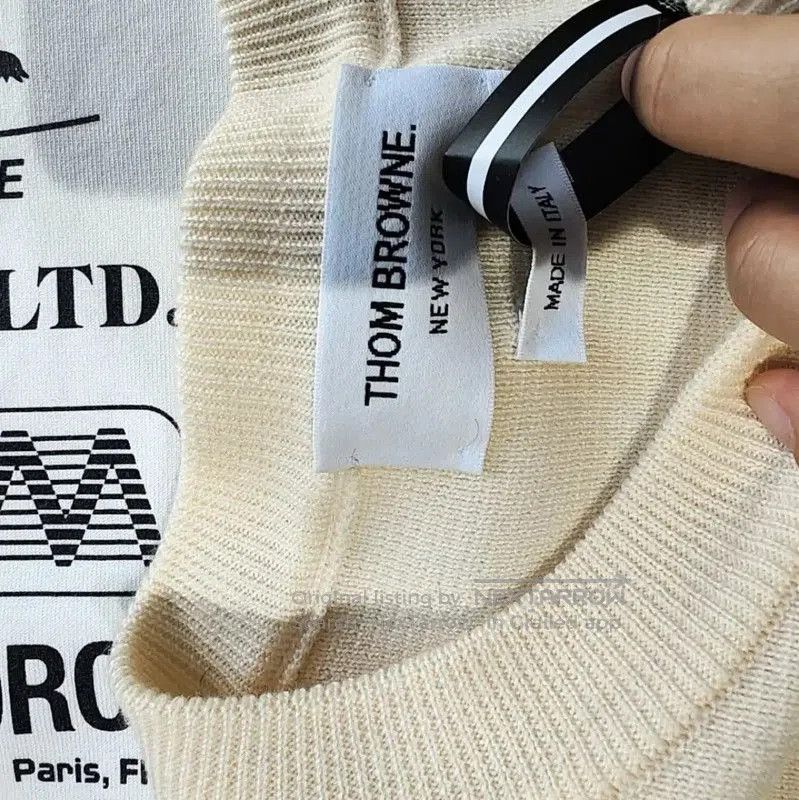 Thom Browne Thom Browne Beige Wool Sweater for Women . Size S / US 4 / IT 40 - 3 Thumbnail