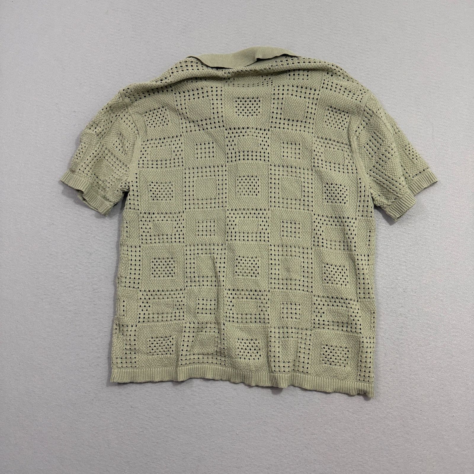 American Eagle Outfitters American Eagle Weekend Textured Checkerboard Sweater Polo Size US M / EU 48-50 / 2 - 7 Thumbnail