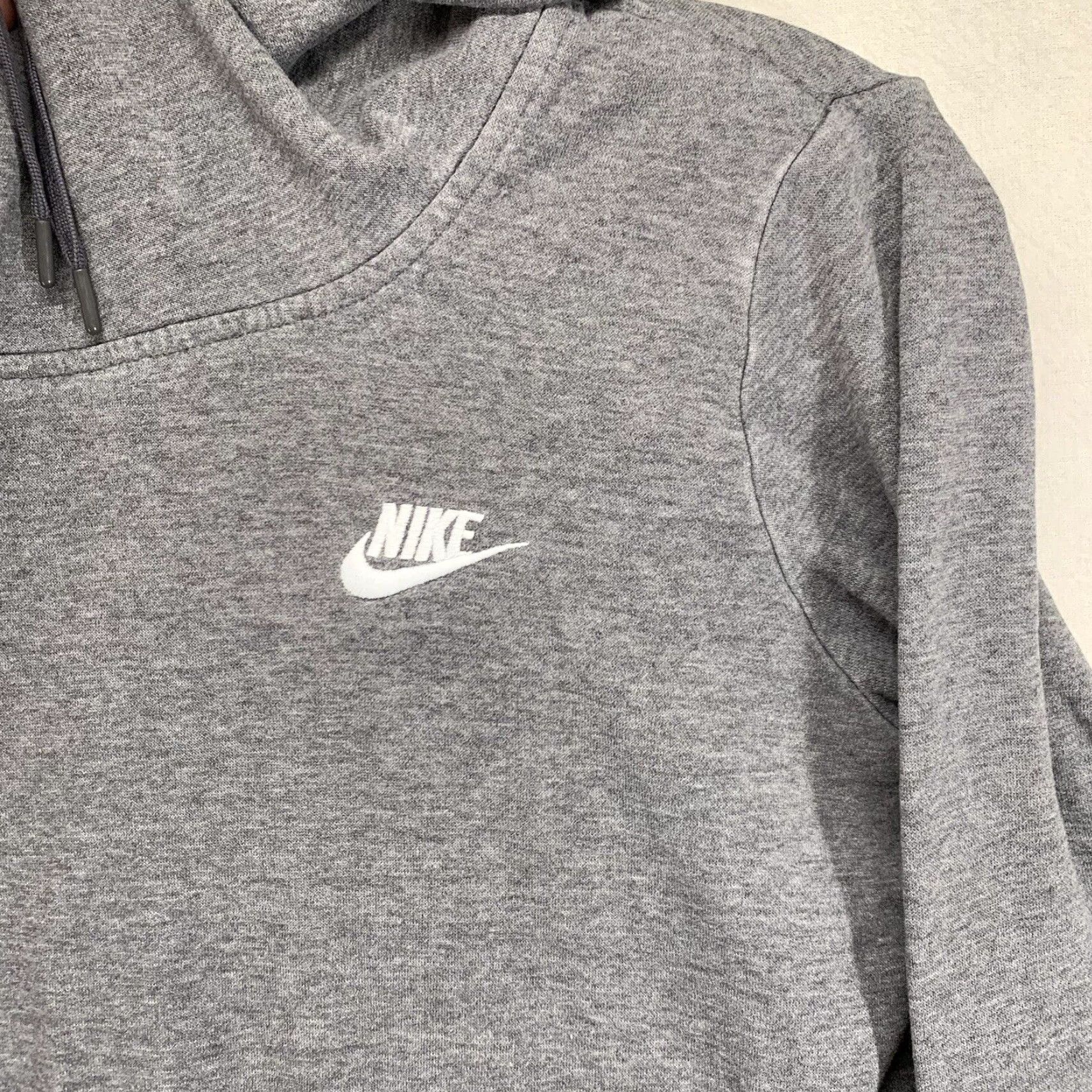 Nike VINTAGE Nike Hoodie Sweatshirt Gray Swoosh Logo Pullover High Neck Regular Men's Size Small Size US S / EU 44-46 / 1 - 7 Thumbnail