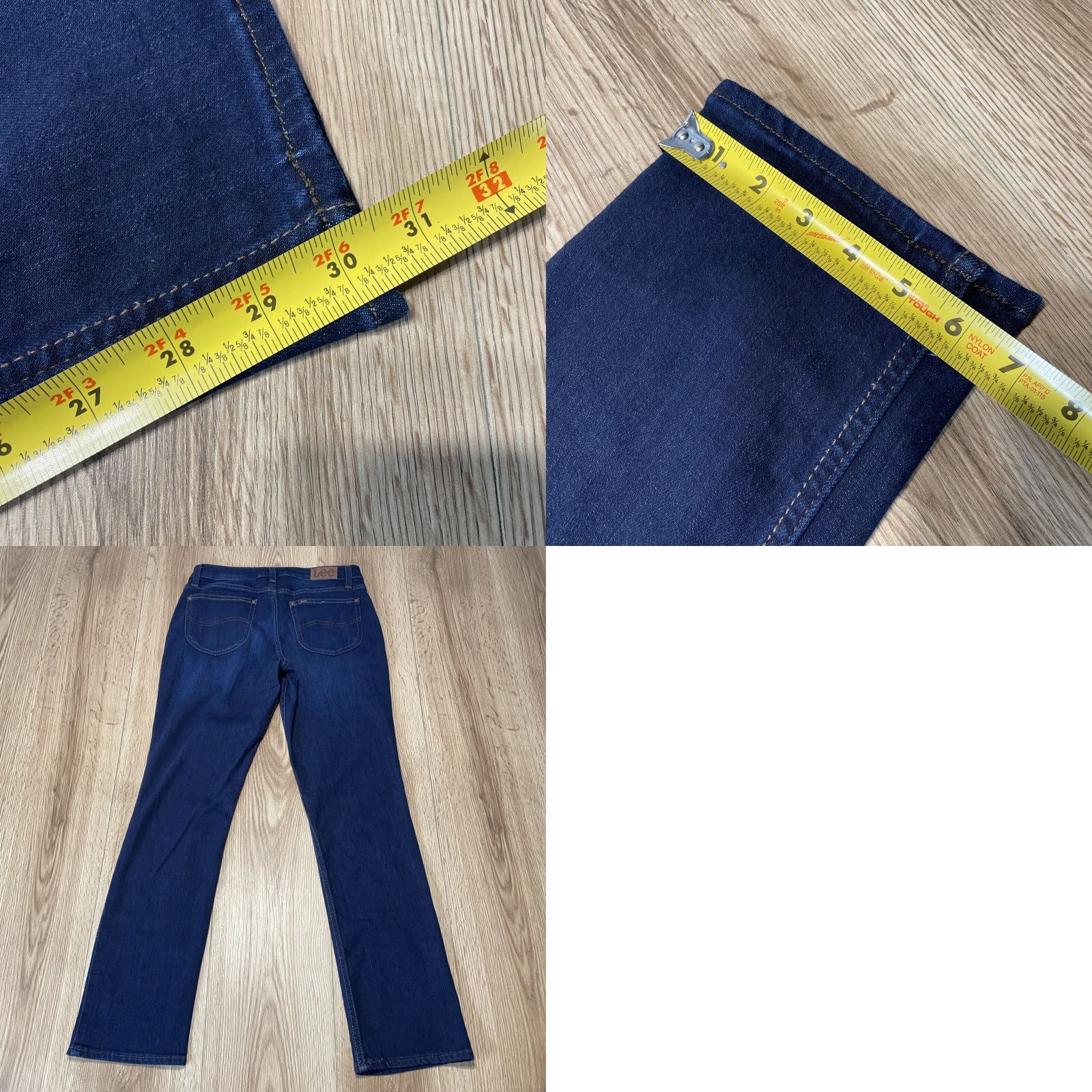 Lee VINTAGE Lee Women's Jeans Straight Leg Mid Rise 8 Blue Slim Fit Size ONE SIZE - 8 Thumbnail