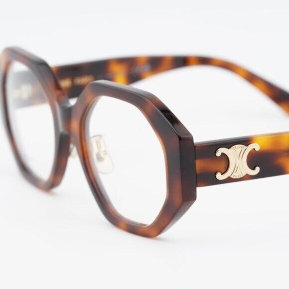 Celine Celine CL50161F 053 Eyeglasses Havana 52mm Square Frame Size ONE SIZE - 9 Thumbnail