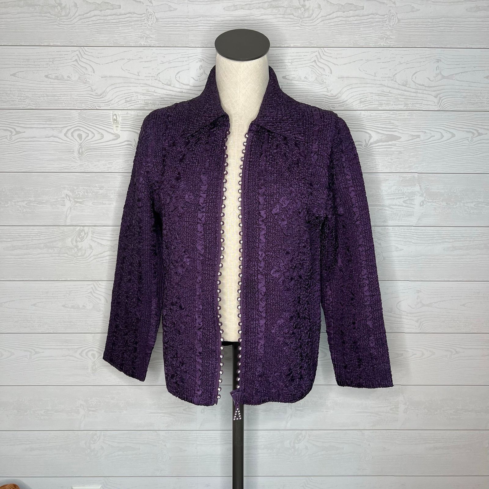Other Magic It Fits Rhinestone Zipper Jacket size M/L Size M / US 6-8 / IT 42-44 - 6 Thumbnail